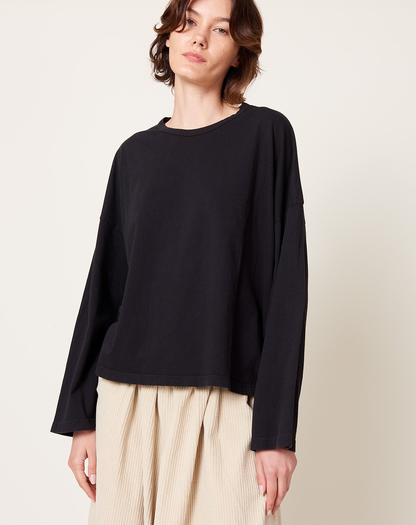 Black Crane Loos L/S Tee in Black