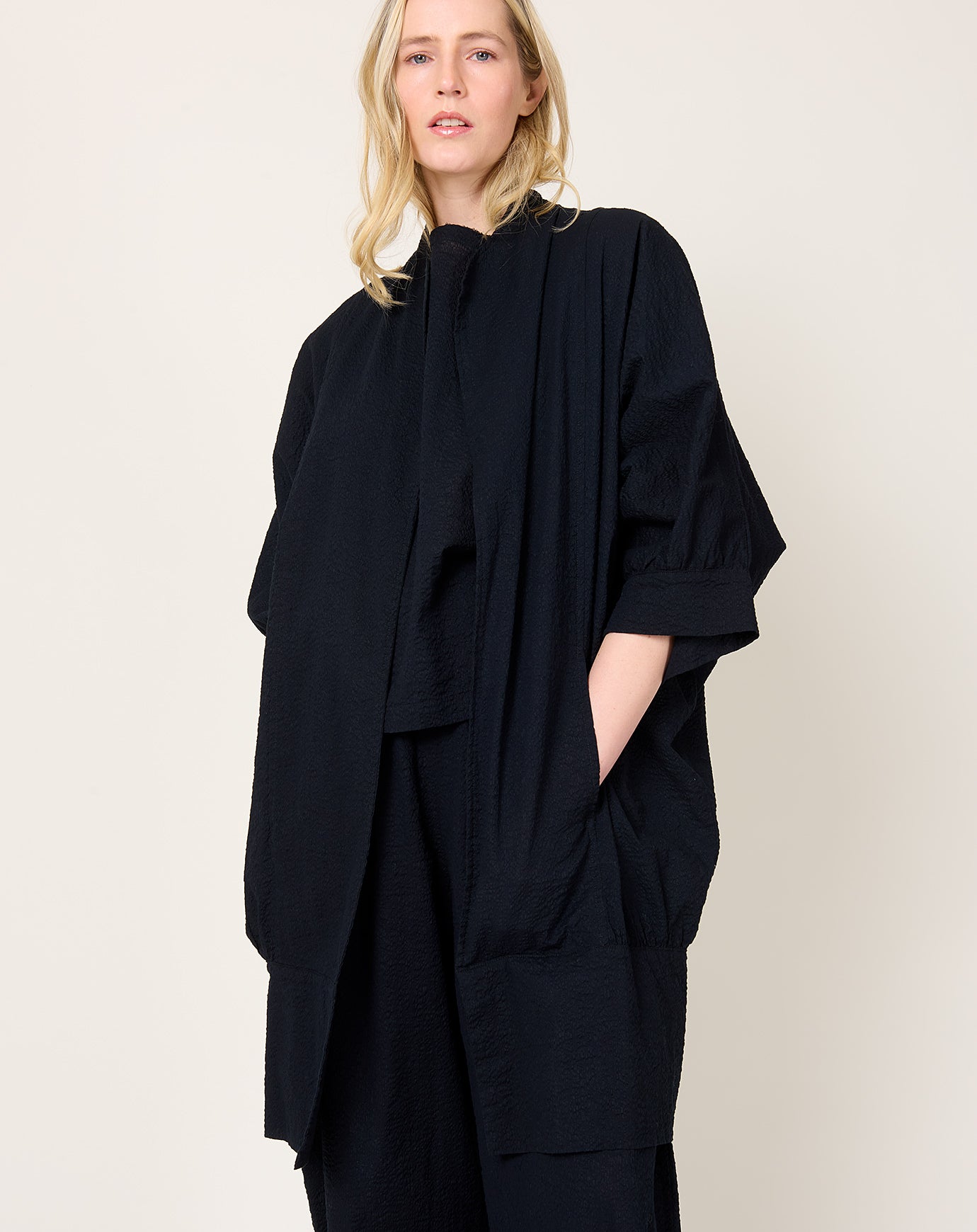 Black Crane Spoon Jacket in Midnight