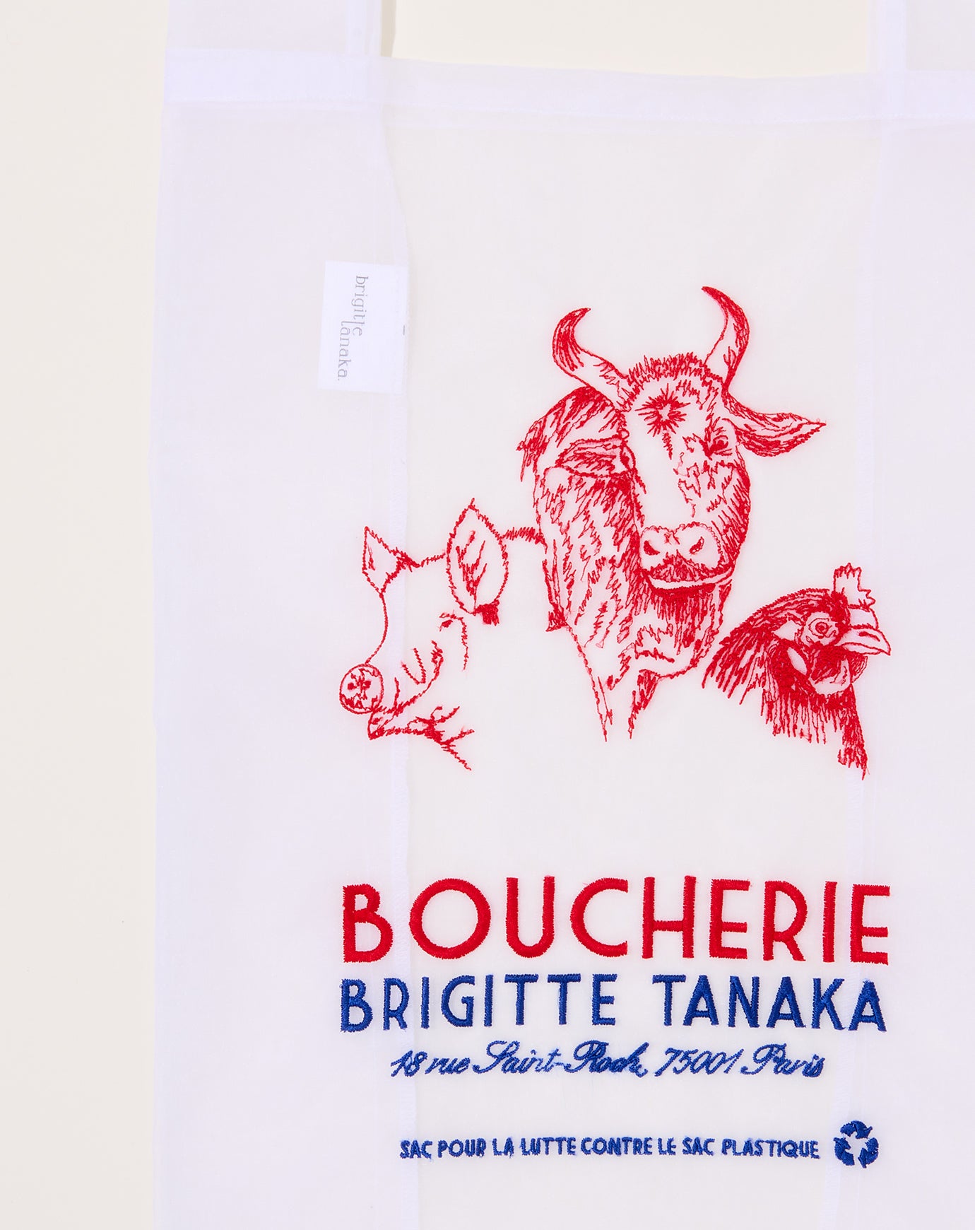 Brigitte Tanaka Organza Boucherie Tote Bag