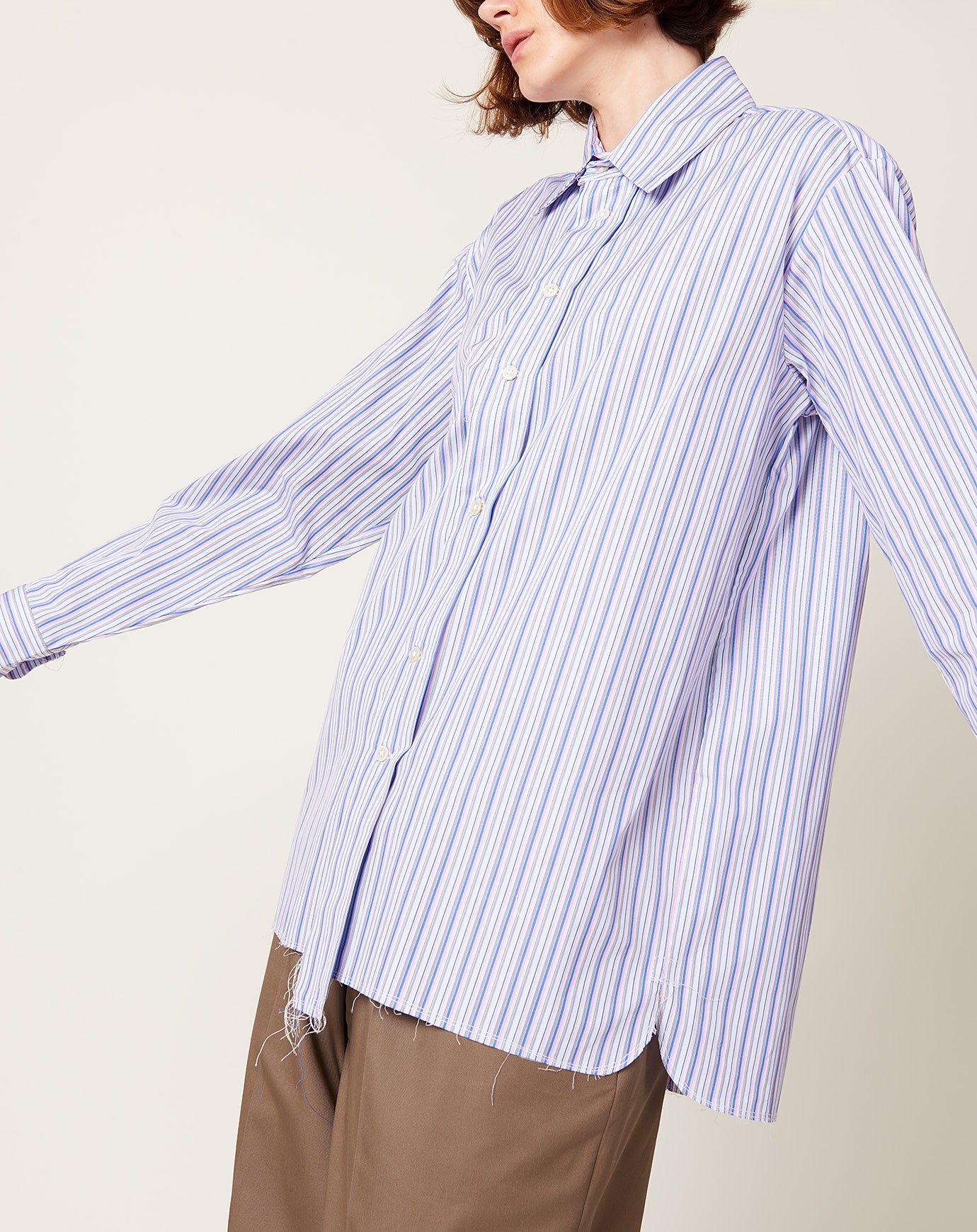 Camiel Fortgens Basic Shirt in Purple Stripe