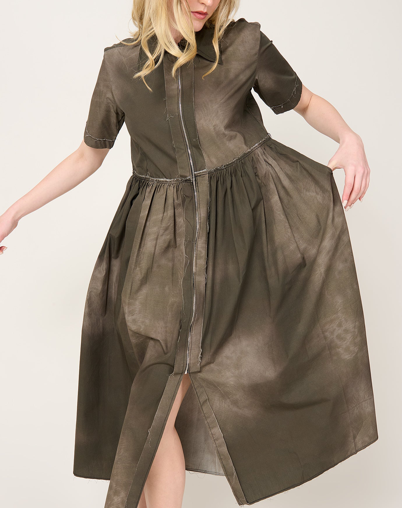 Camiel Fortgens Fast Shirt Dress in Black Sunfade