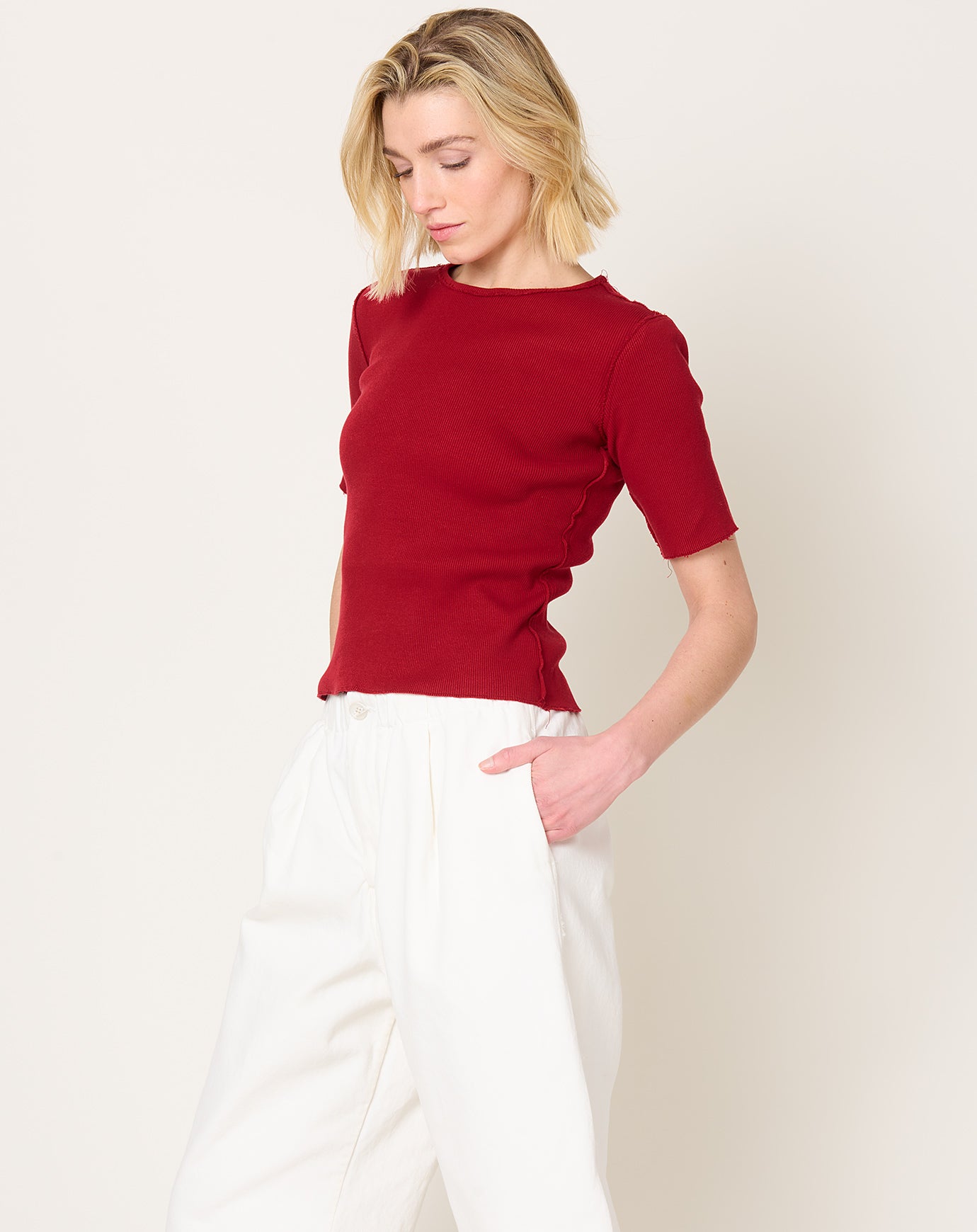 Camiel Fortgens Fitted Tee in Red