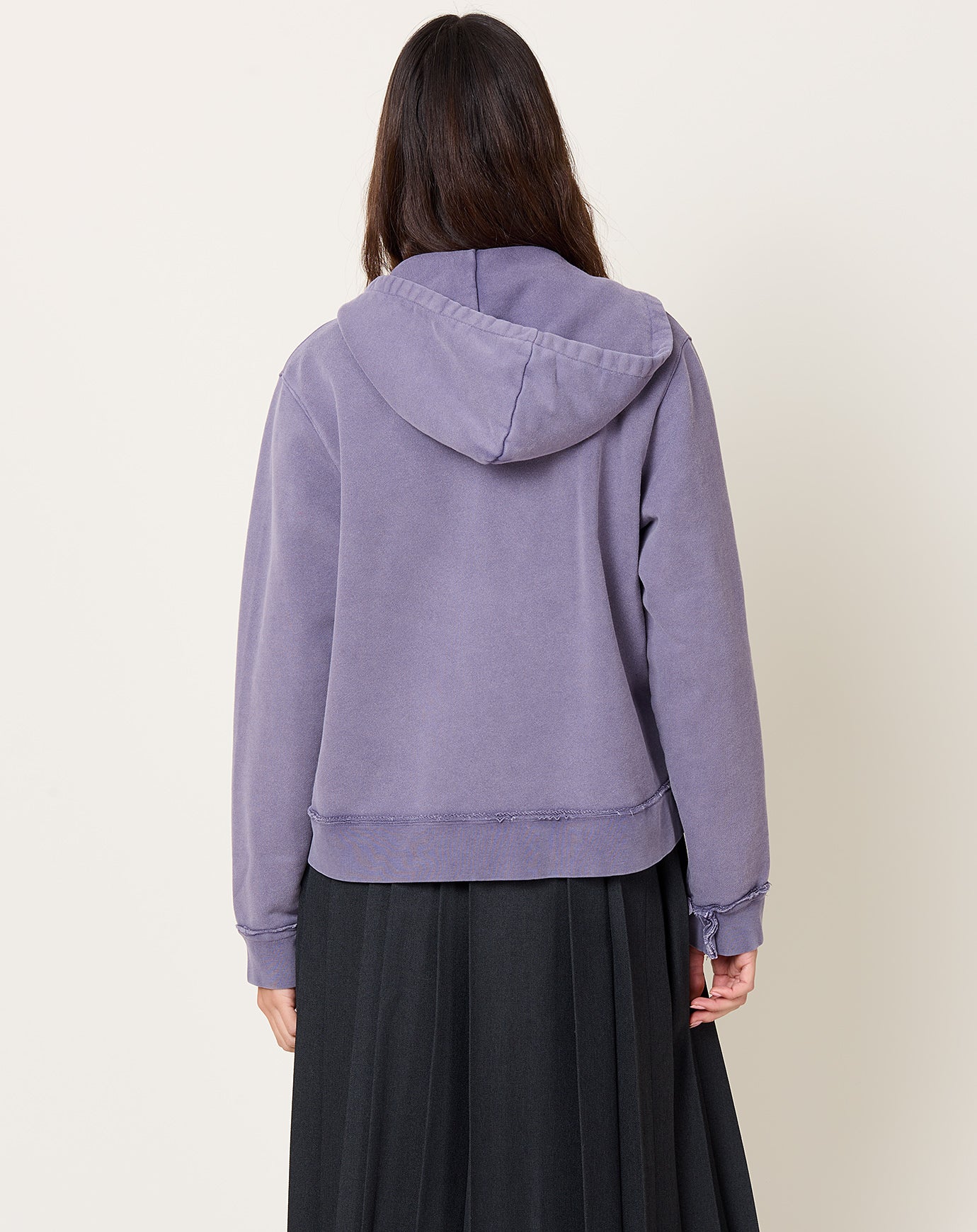 Camiel Fortgens Fitted Zip Hoodie in Dark Purple