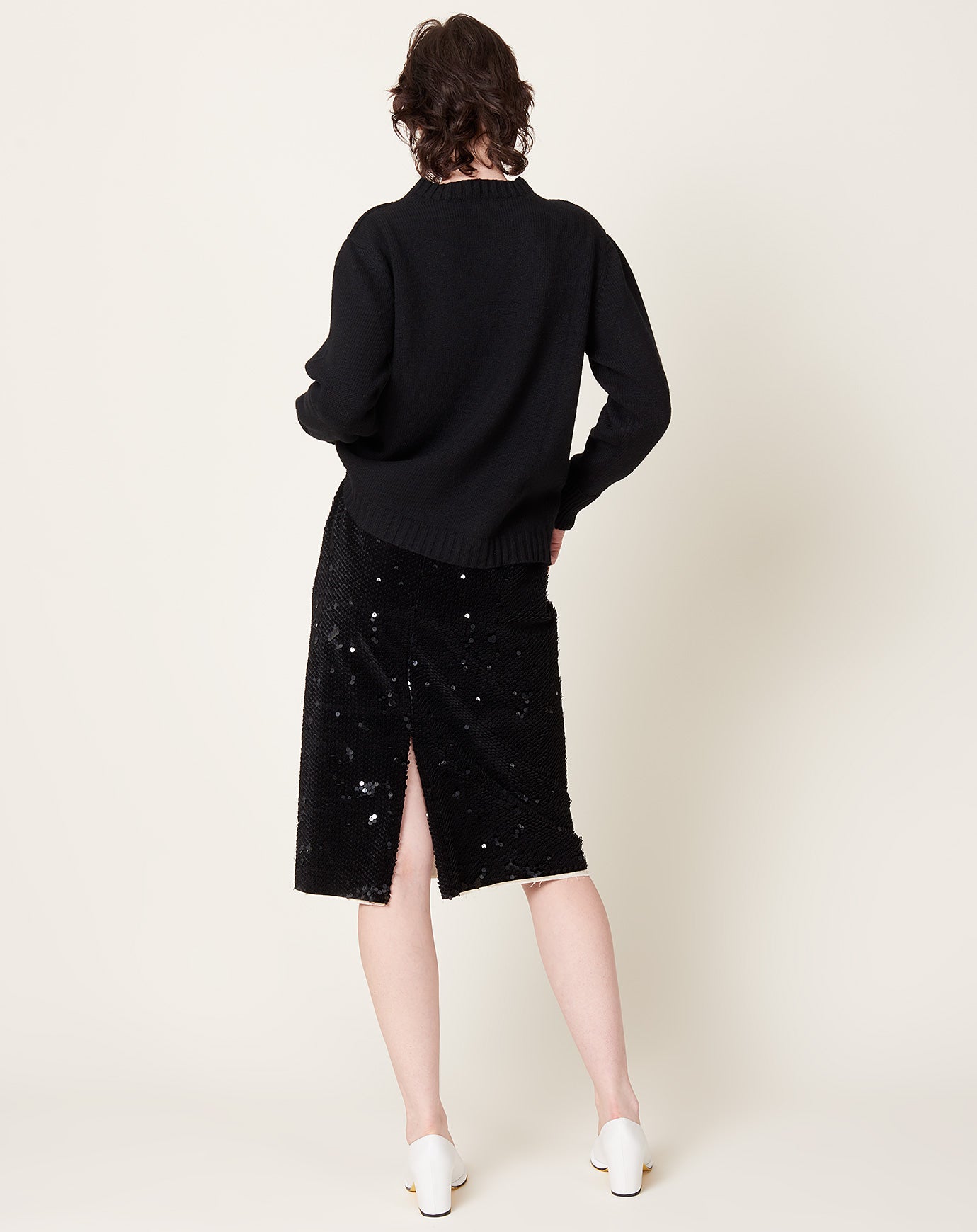 Camiel Fortgens Glitter Skirt in Black