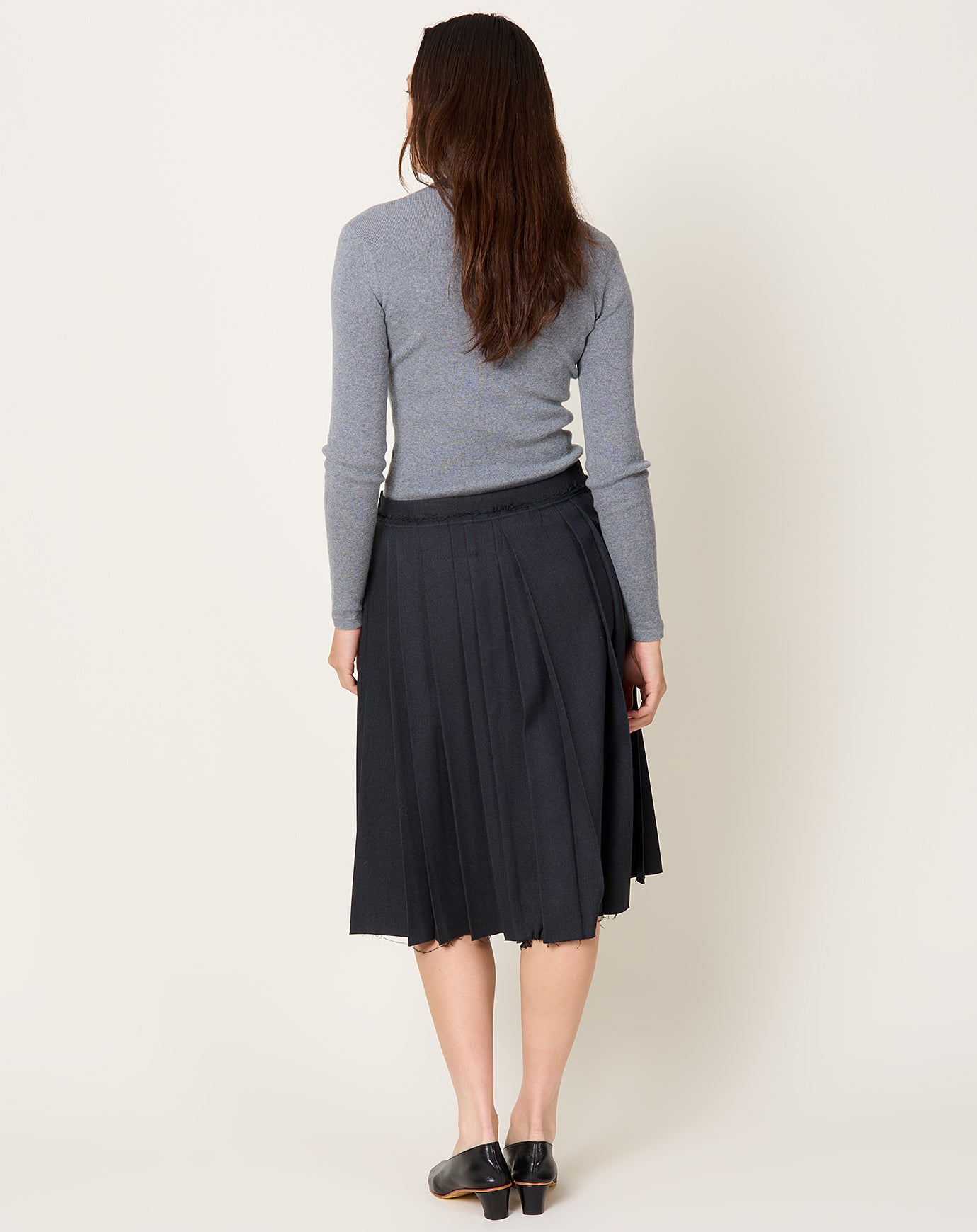 Camiel Fortgens Pleat Skirt in Grey