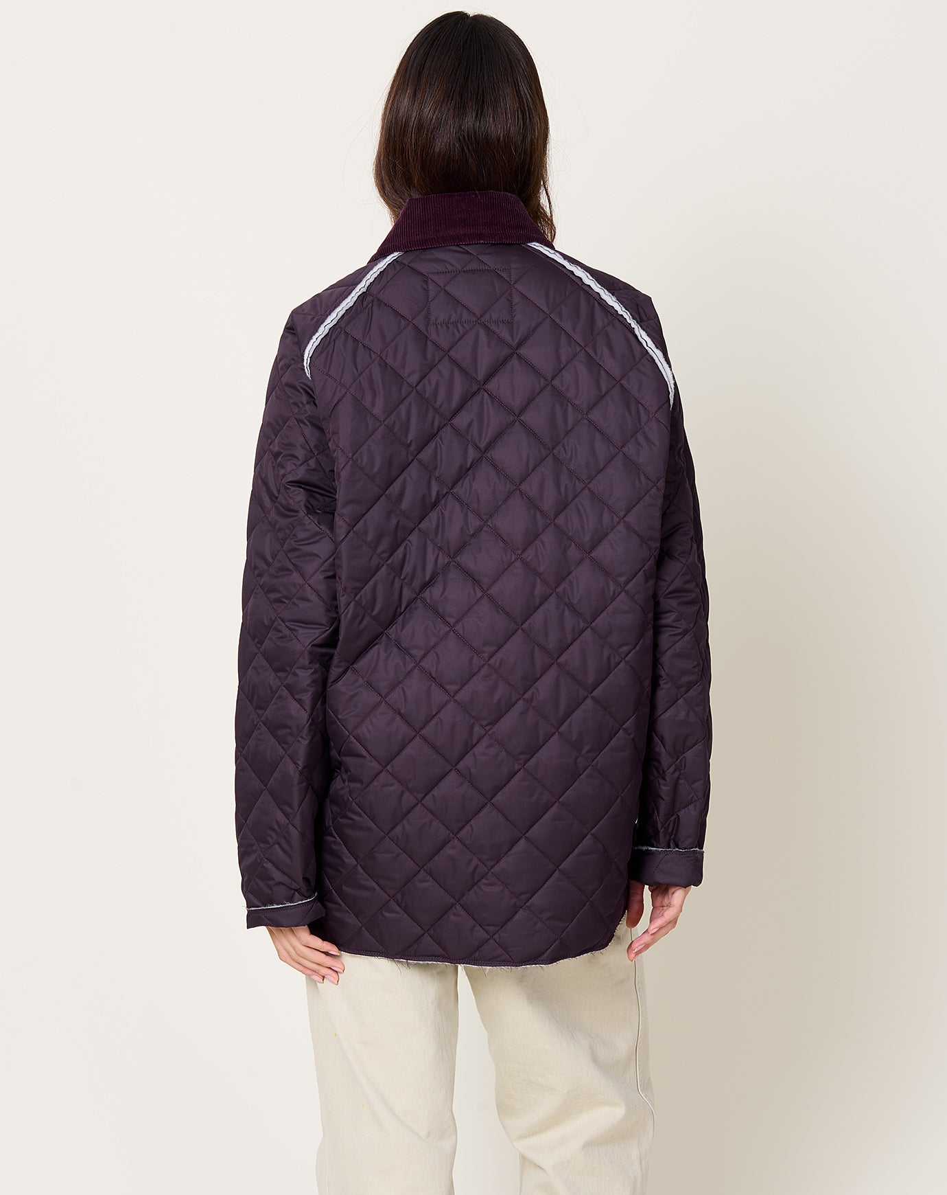 Camiel Fortgens Quilted Coach Jacket in Purple