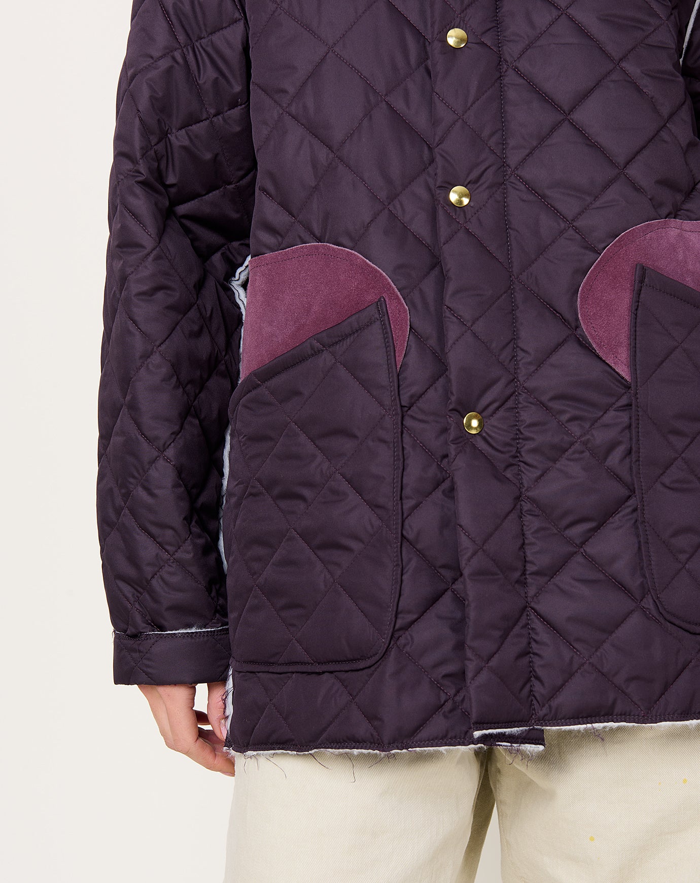 Camiel Fortgens Quilted Coach Jacket in Purple