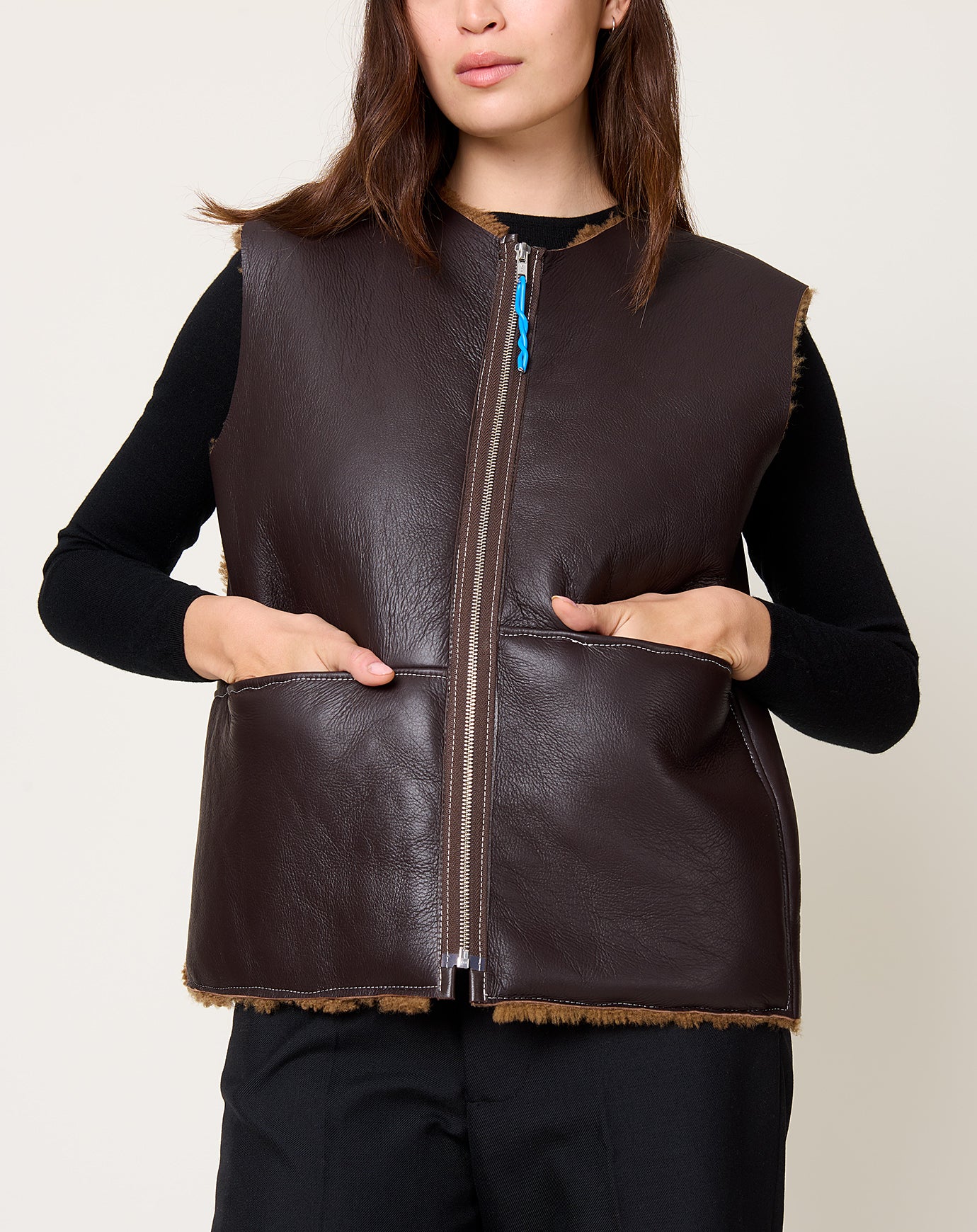 Camiel Fortgens Sheep Vest in Brown