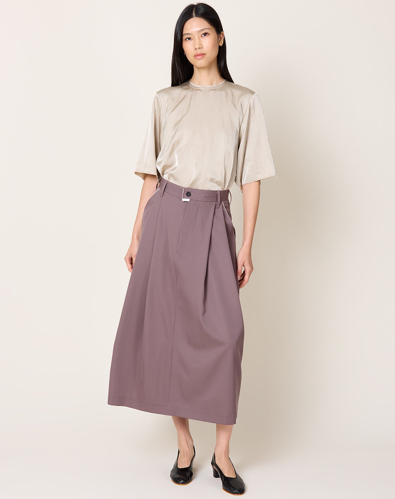 Camiel Fortgens Suit Pants Skirt in Taupe