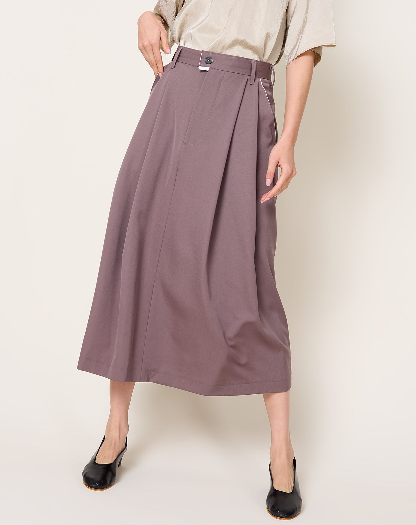 Camiel Fortgens Suit Pants Skirt in Taupe