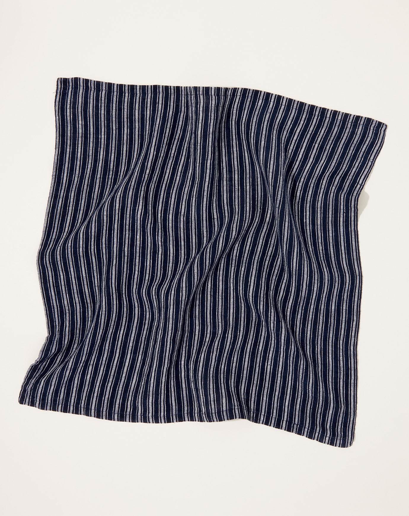 Caravan Boat Stripe Linen Napkins in Indigo and White, Set of 4