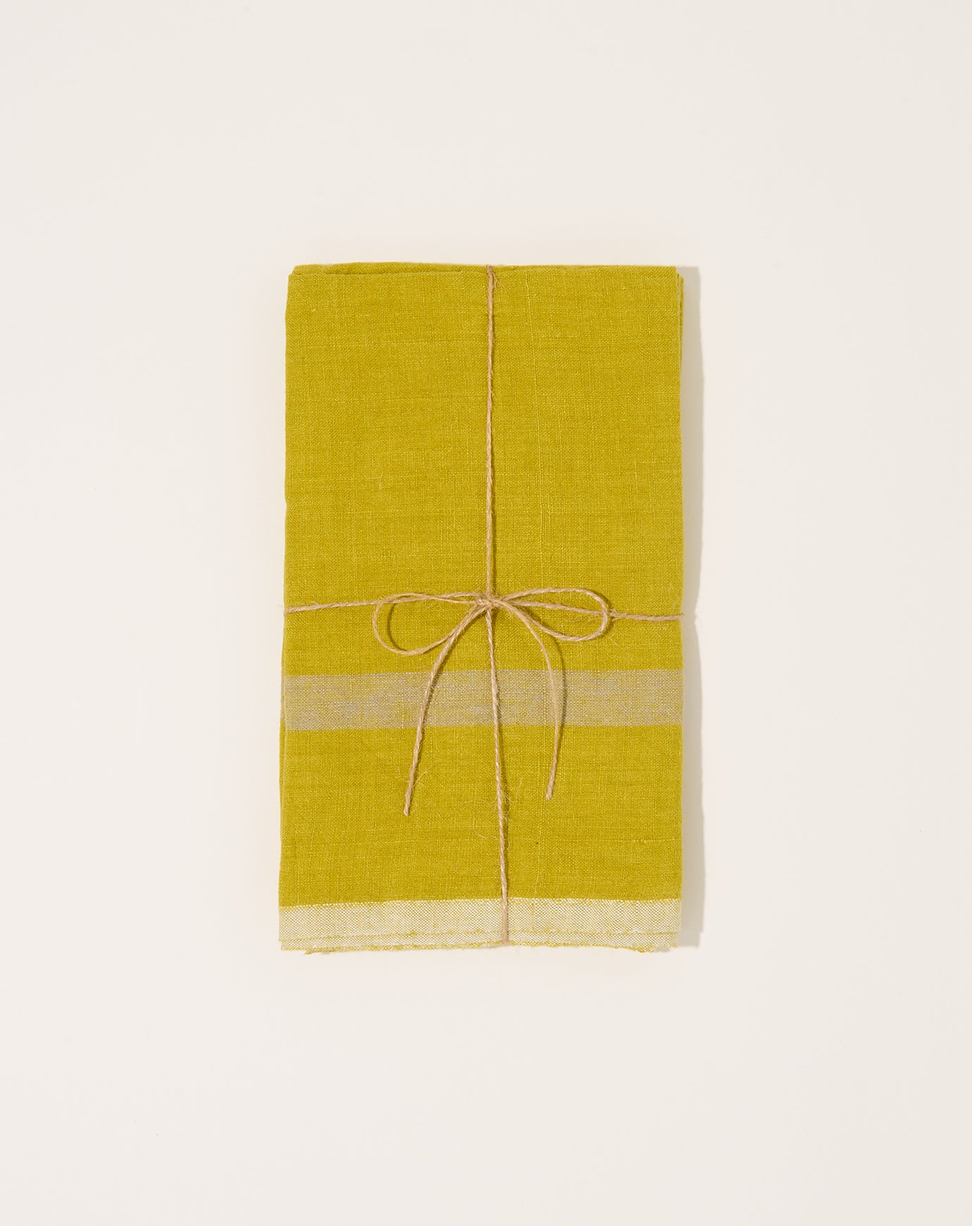 Caravan Laundered Linen Towels in Lime, Set of 2