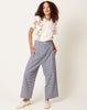 Caron Callahan Adler Pant in Navy Mini Plaid