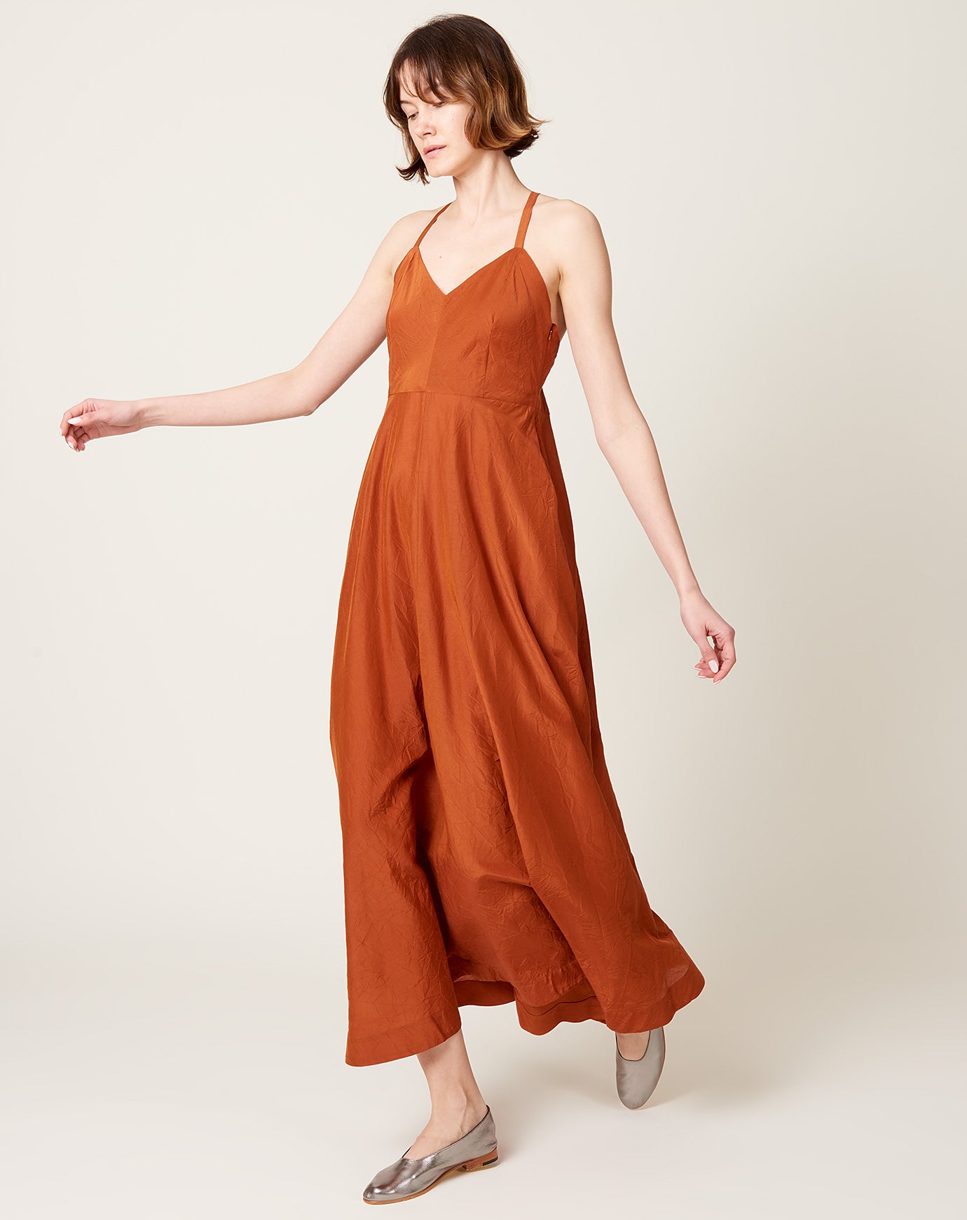 Cawley Argentina Dress in Rust