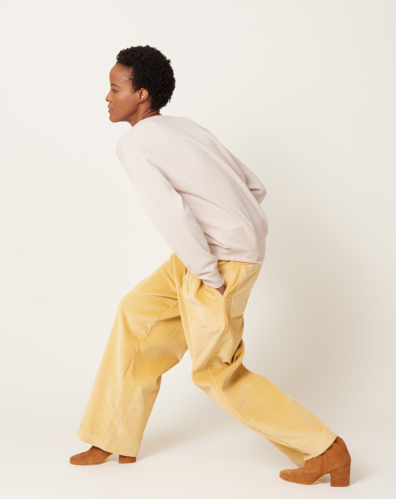 Cawley British Cord Robby Trouser in Light Fawn