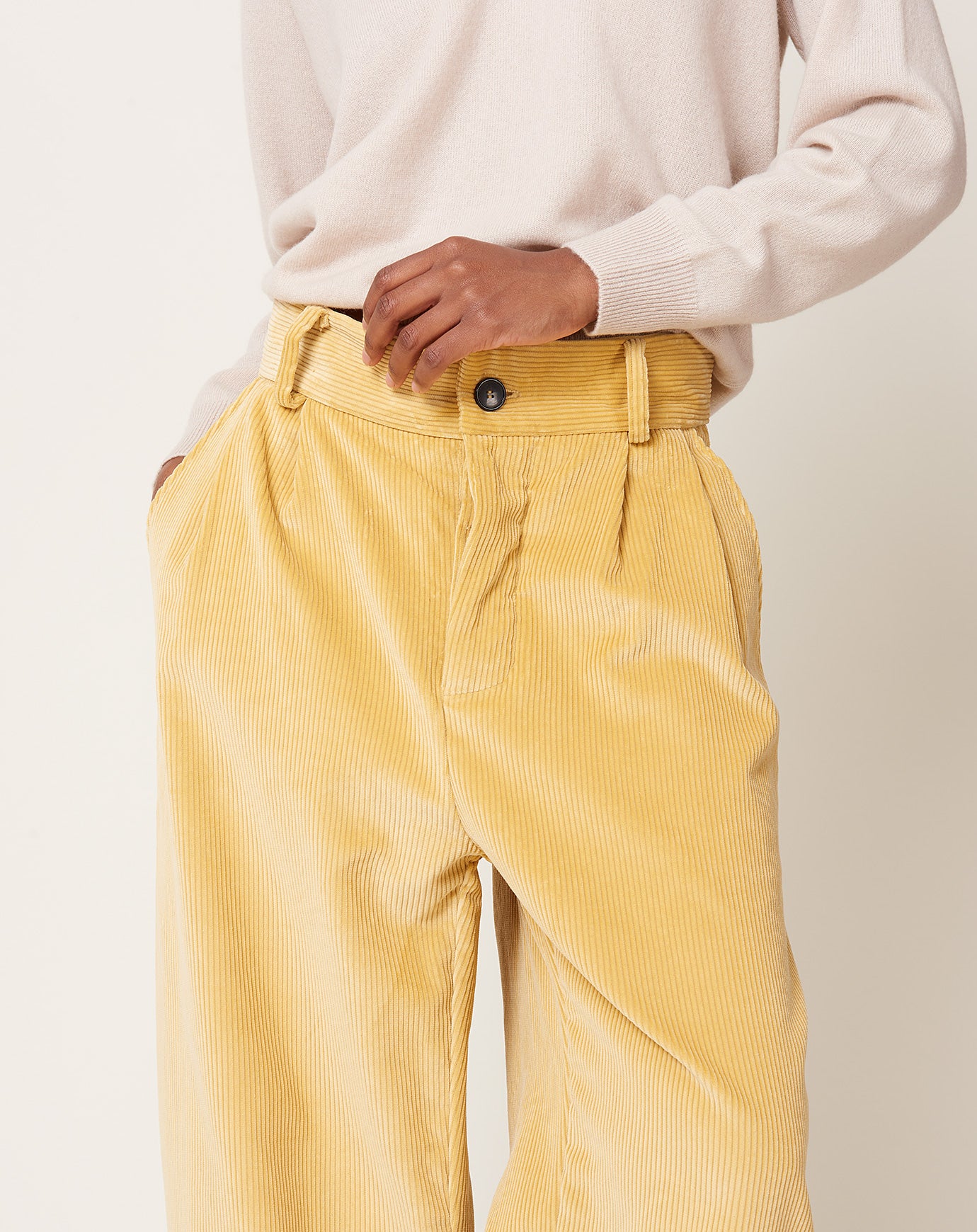 Cawley British Cord Robby Trouser in Light Fawn