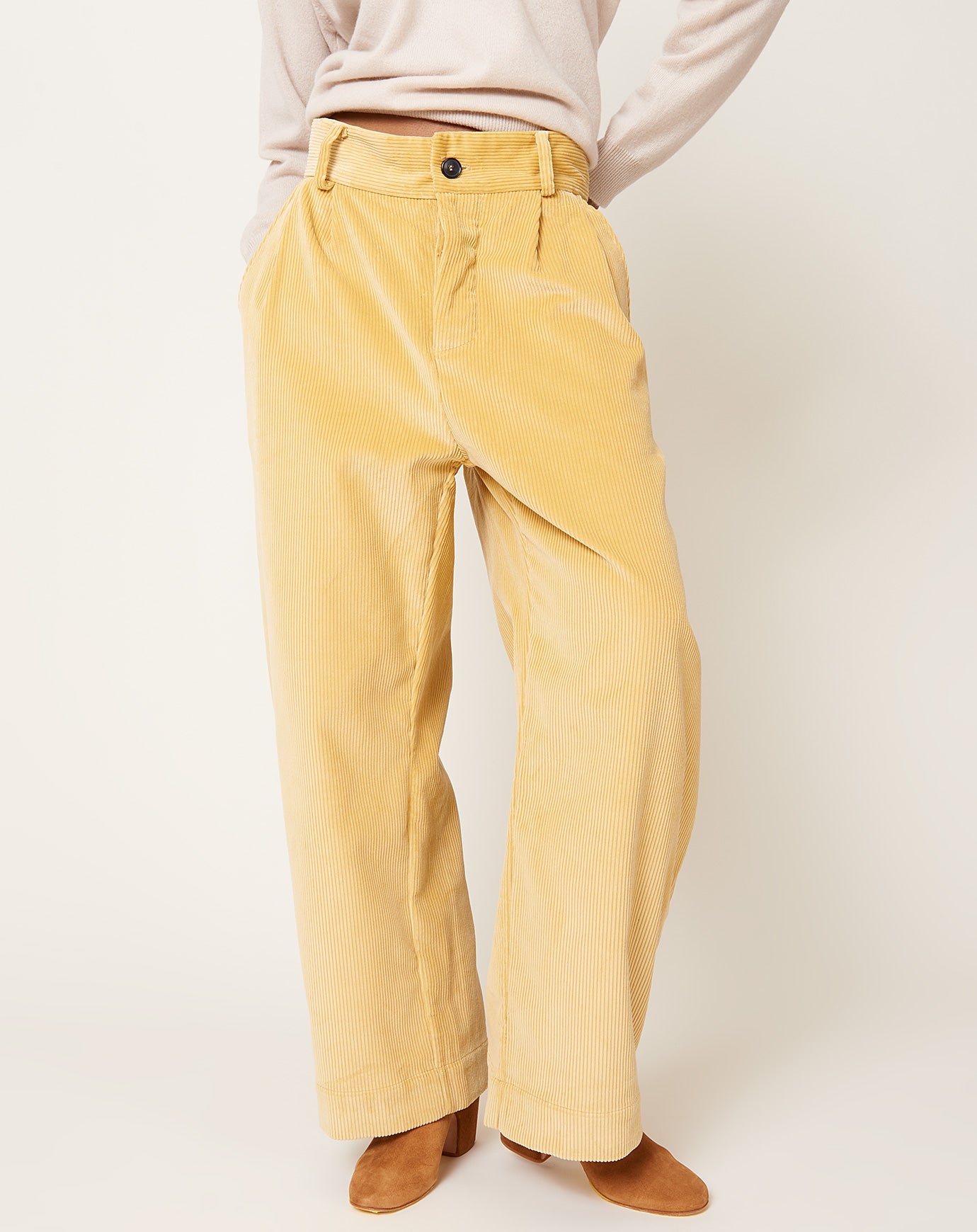 Cawley British Cord Robby Trouser in Light Fawn