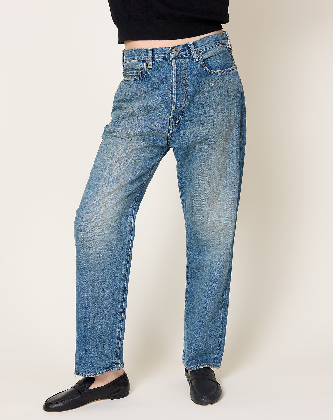 Chimala Selvedge Denim Narrow Straight Cut in Medium Wash