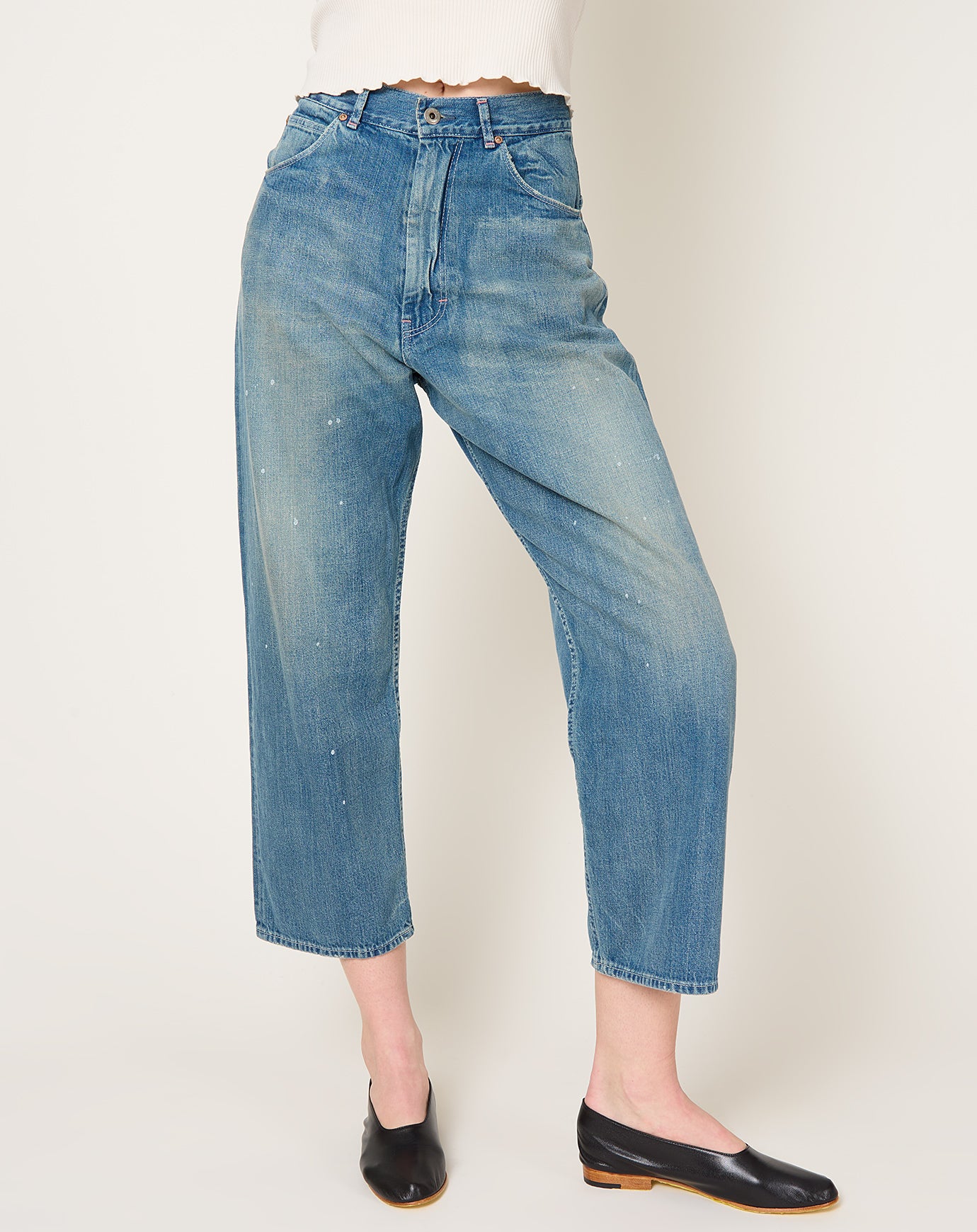 Chimala Selvedge Denim Ranch Pants in Work Light Blue