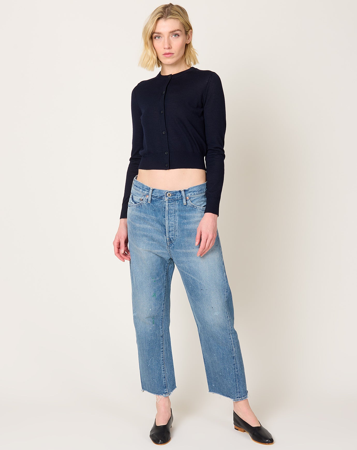 Chimala Selvedge Denim Wide Taper Cut in Vintage Light