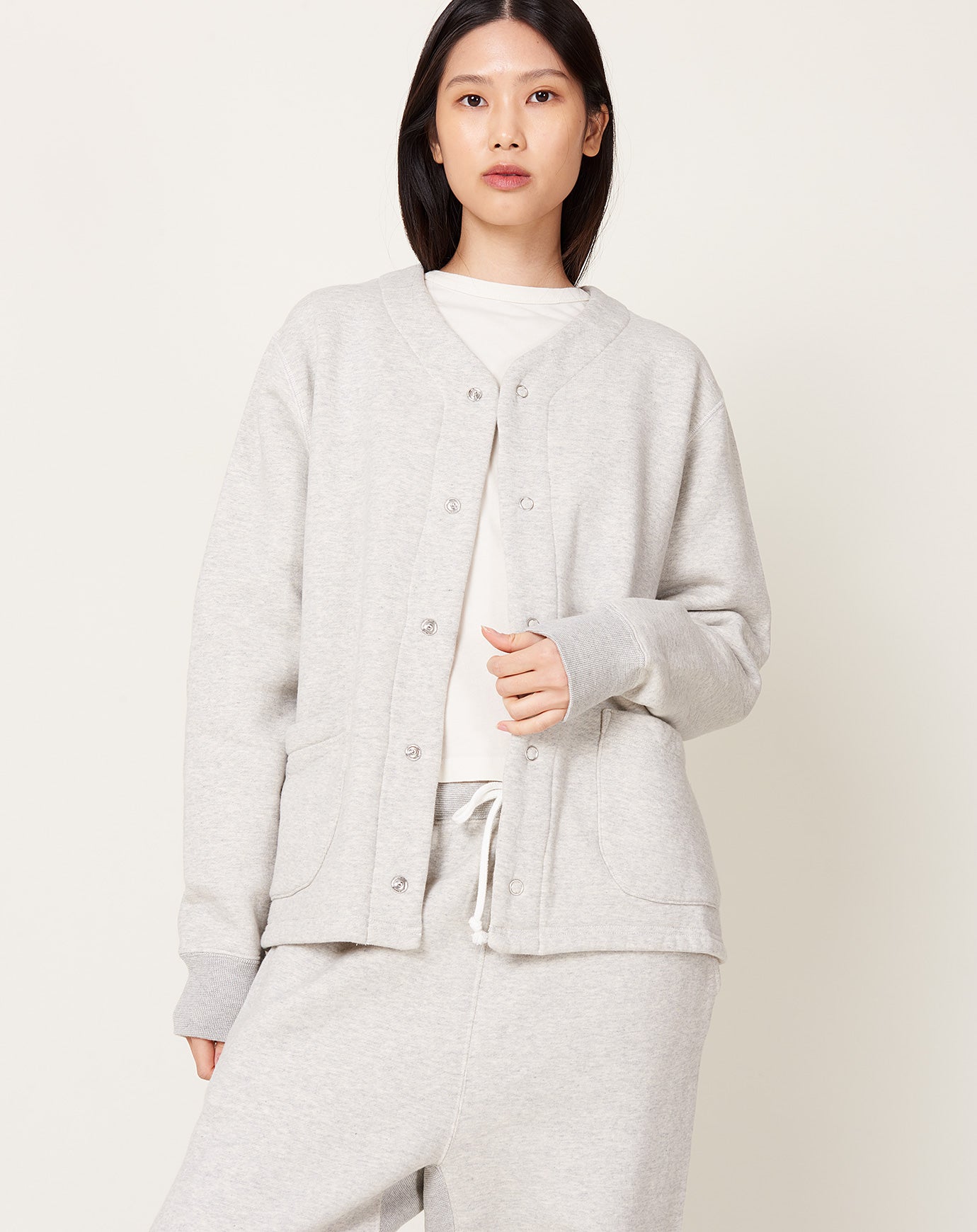 Chimala Vintage Sweat Cardigan in Grey