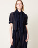 Comme des Garçons Comme des Garçons Tie Neck Dress in Navy