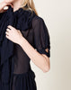 Comme des Garçons Comme des Garçons Tie Neck Dress in Navy