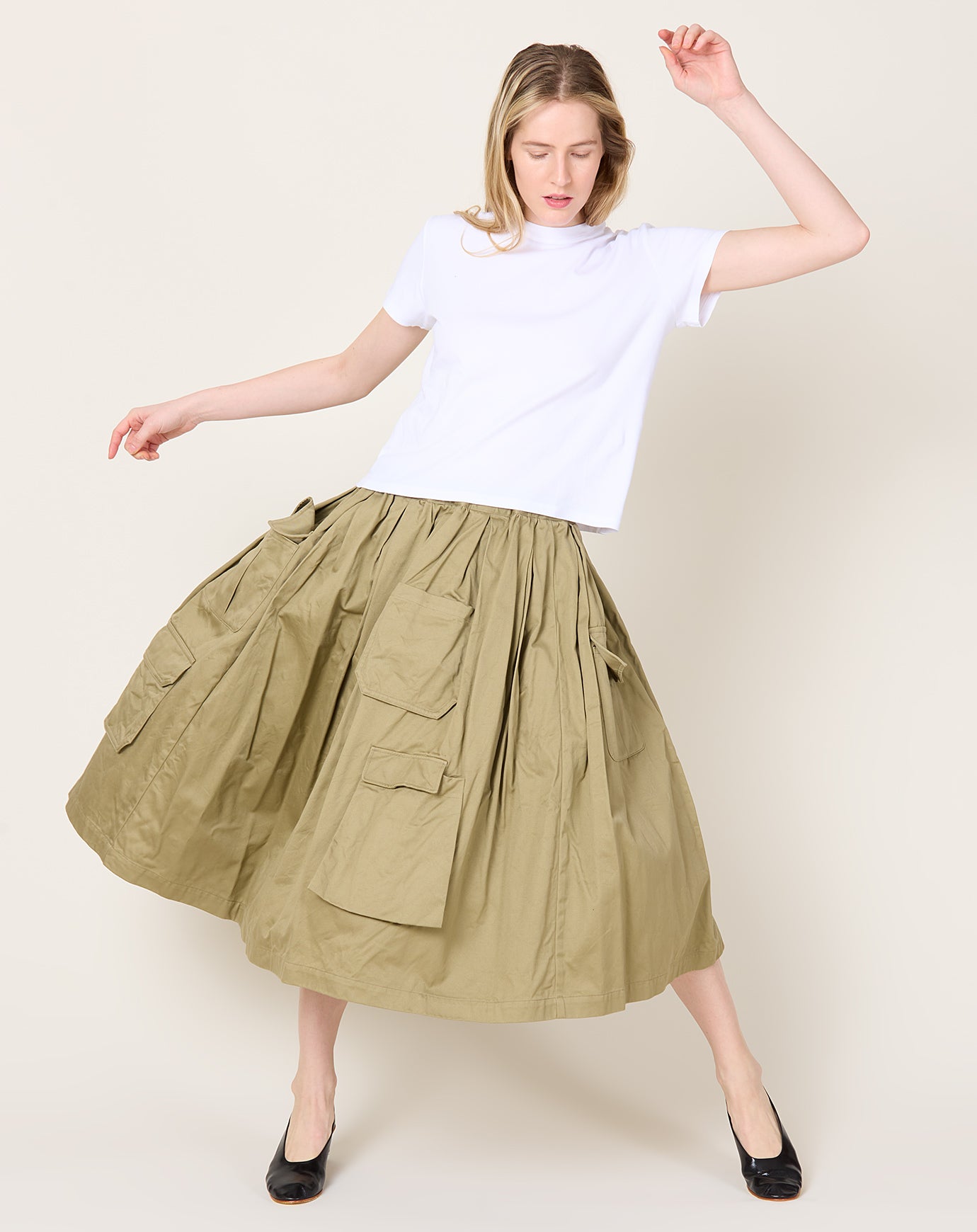 Comme des Garçons Comme des Garçons Cargo Skirt in Khaki