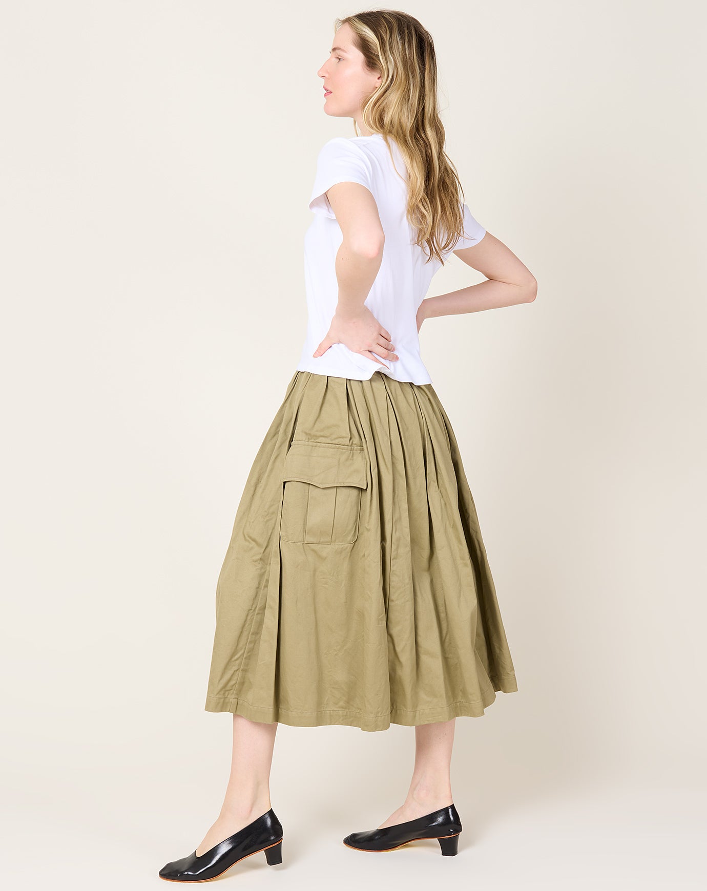Comme des Garçons Comme des Garçons Cargo Skirt in Khaki