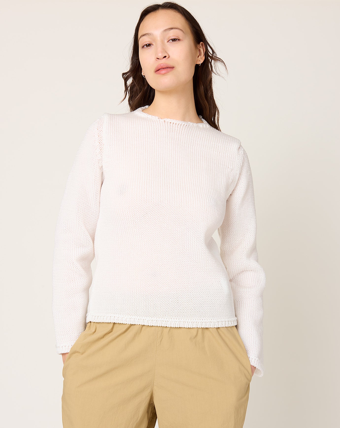 Comme des Garçons Comme des Garçons Open Knit Nylon Crewneck in White
