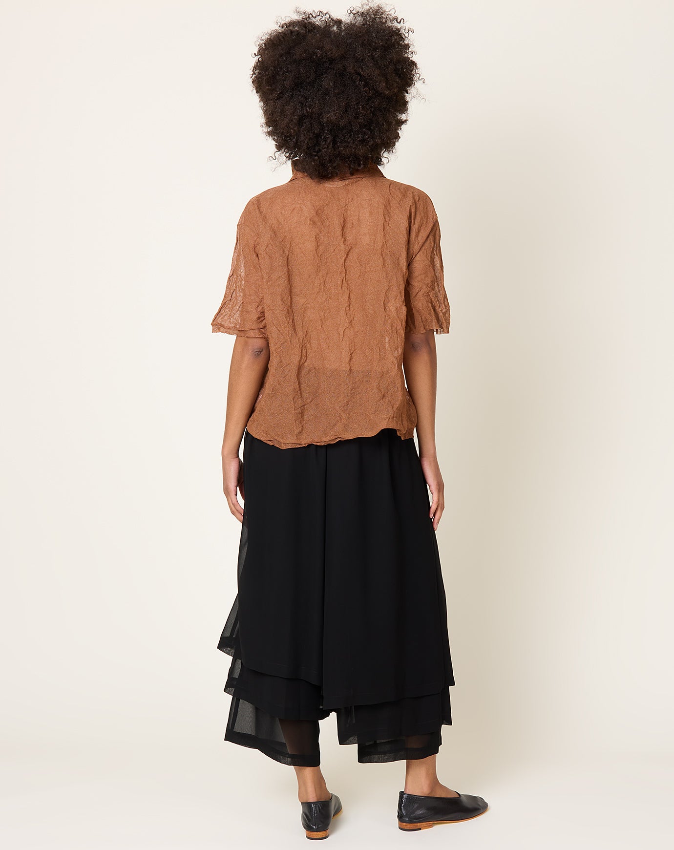 Comme des Garçons Comme des Garçons Chiffon Layer Pants in Black