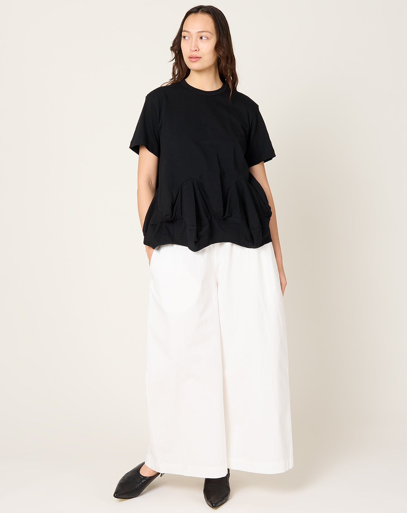 Comme des Garçons Comme des Garçons Bubble Hem T-Shirt in Black