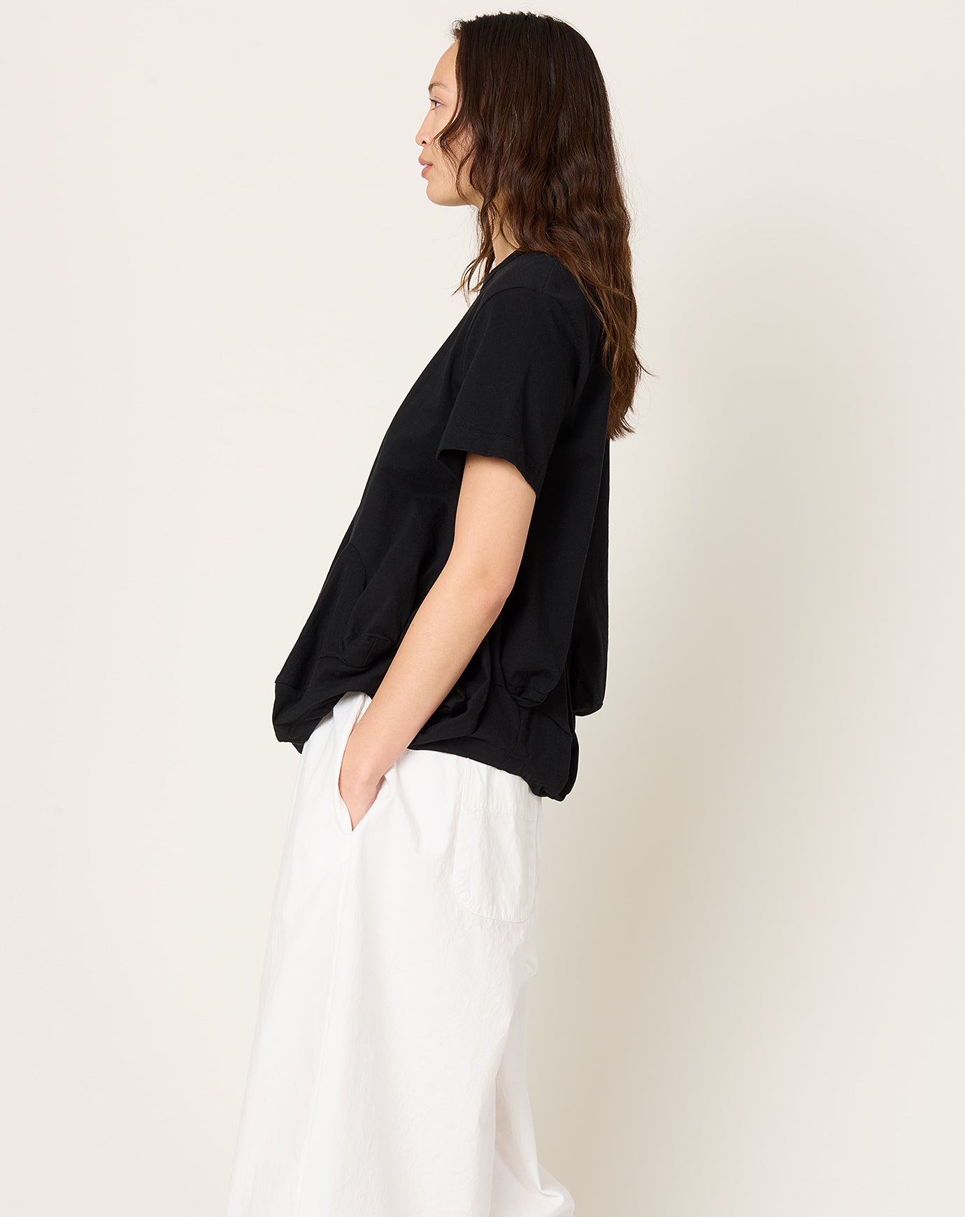 Comme des Garçons Comme des Garçons Bubble Hem T-Shirt in Black