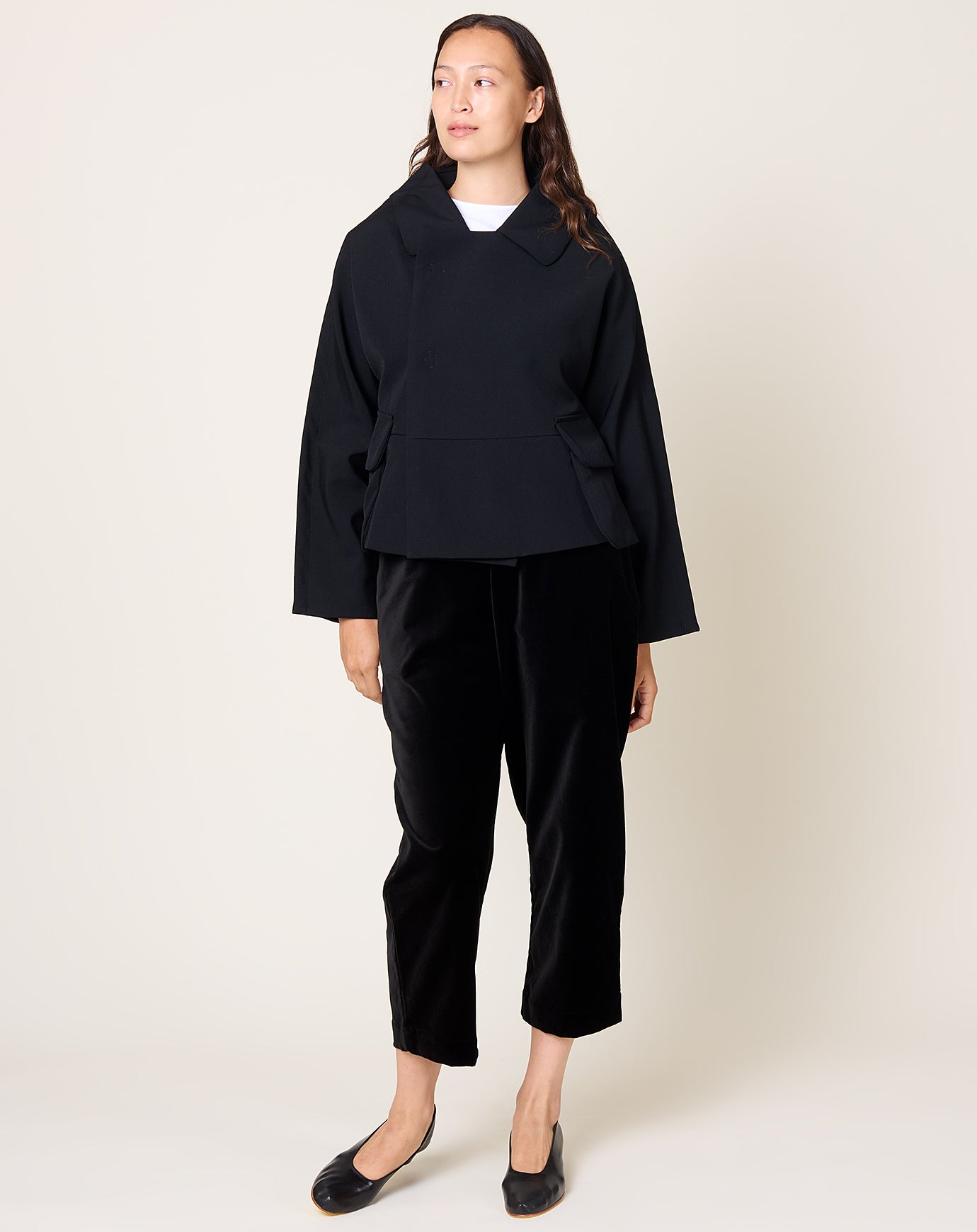 Comme des Garçons Comme des Garçons Wool Gabardine Jacket in Black