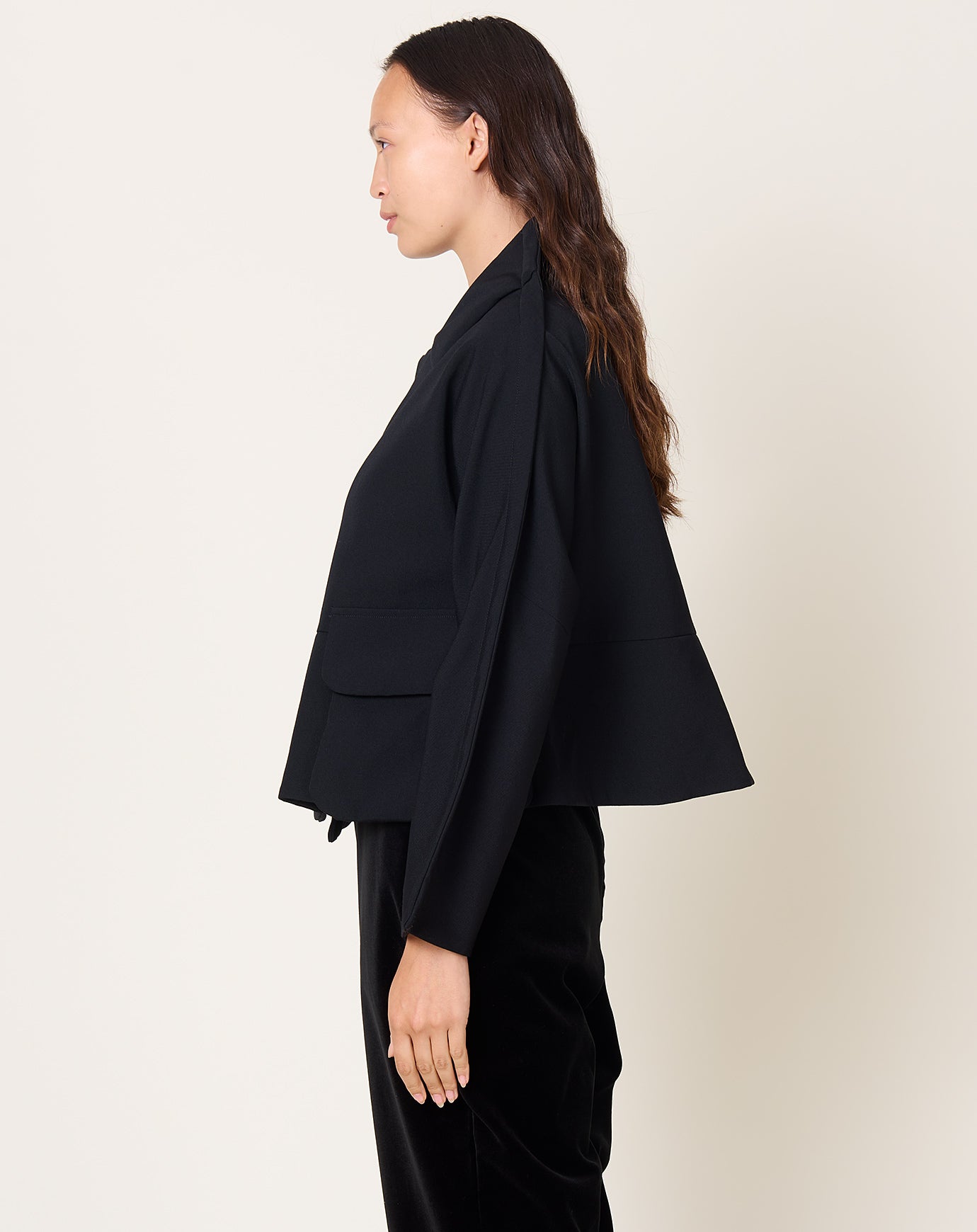 Comme des Garçons Comme des Garçons Wool Gabardine Jacket in Black