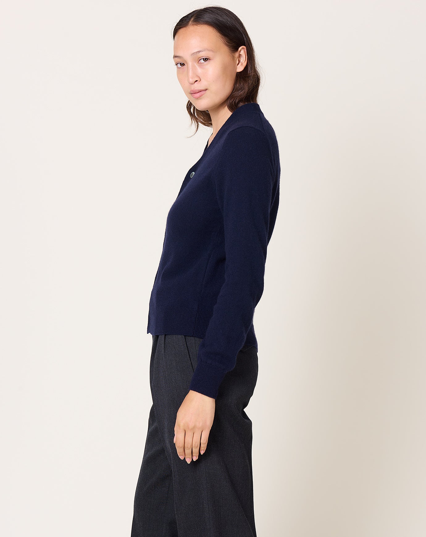 Comme des Garçons Comme des Garçons Cashmere V-neck Cardigan in Navy