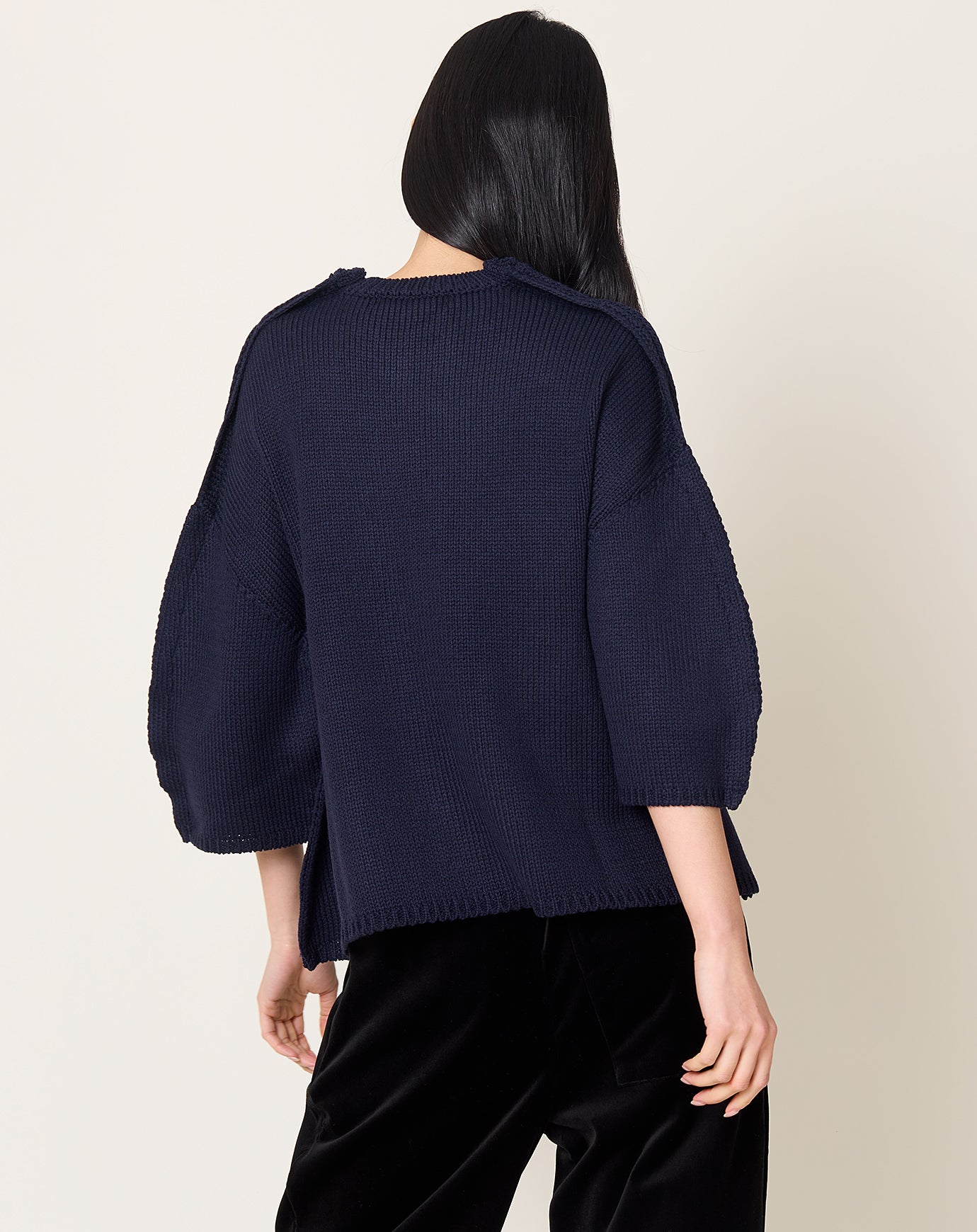 Comme des Garçons Comme des Garçons Mandarin Collar Dress in Navy