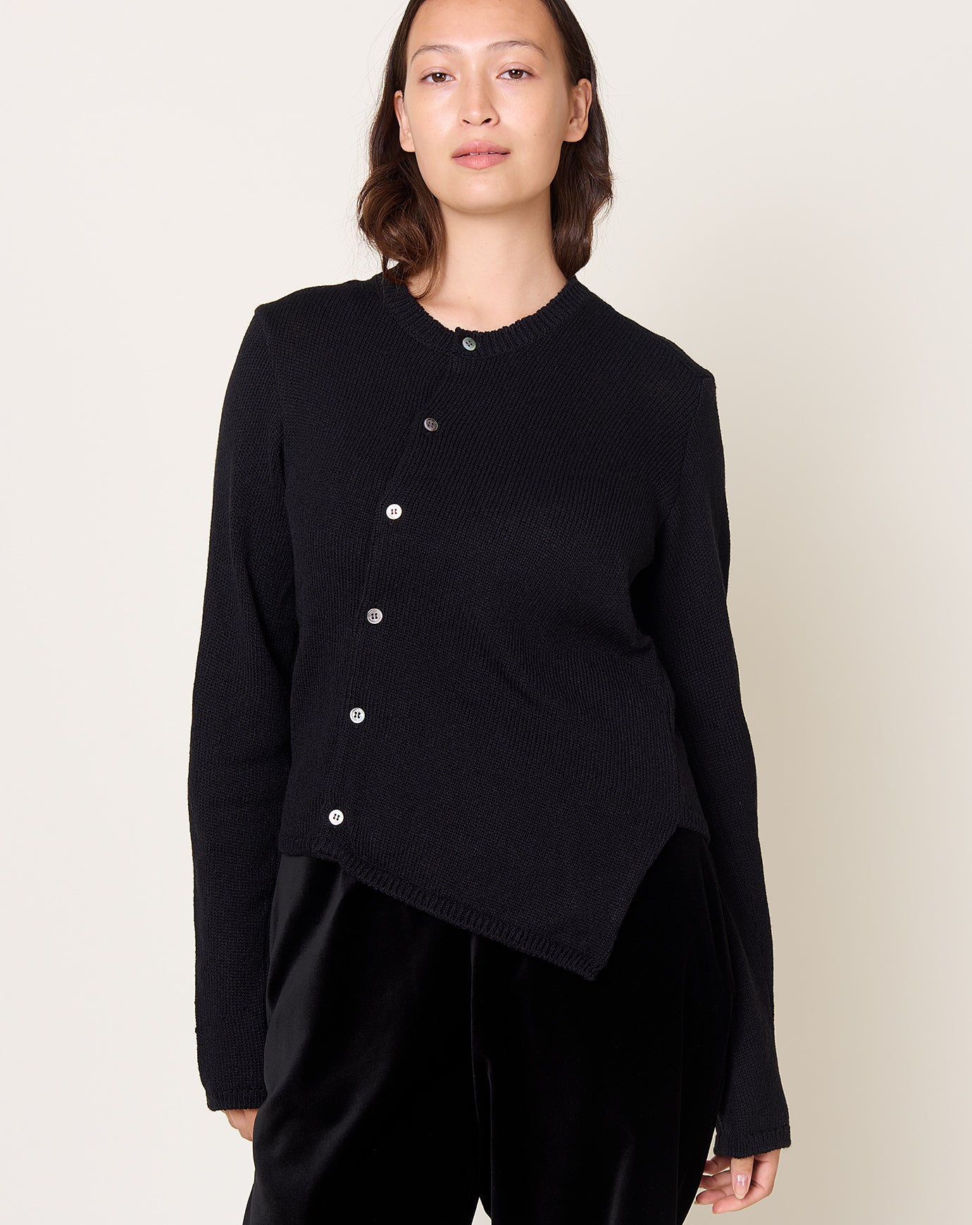 Comme des Garçons Comme des Garçons Askew Cardigan in Black