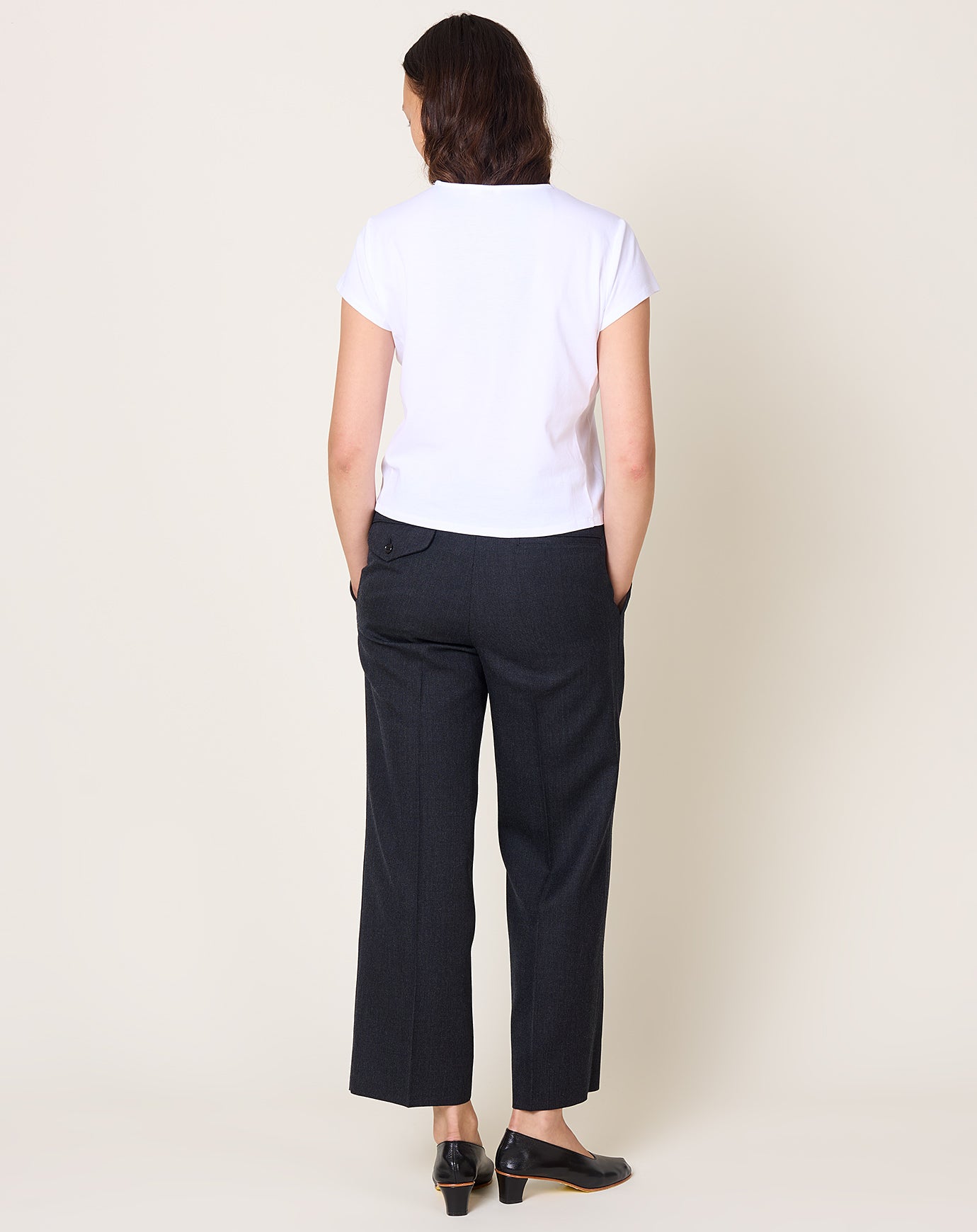 Comme des Garçons Comme des Garçons Pleat Front Wool Pant in Charcoal Grey