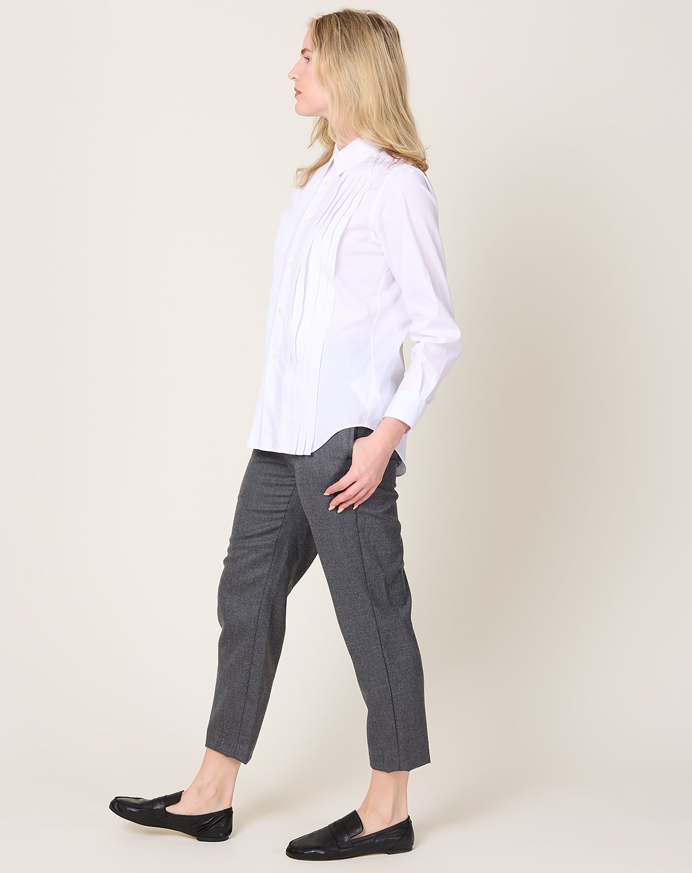 Comme des Garçons Comme des Garçons Wool Saxony Slim Pant in Medium Grey