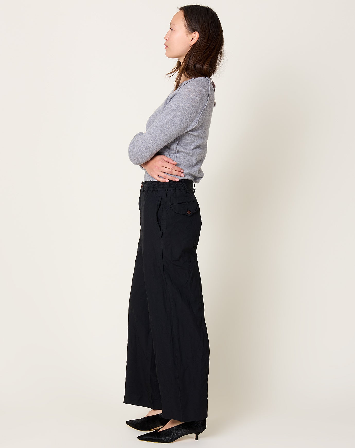 Comme des Garçons Comme des Garçons Crinkle Oxford Pant in Black