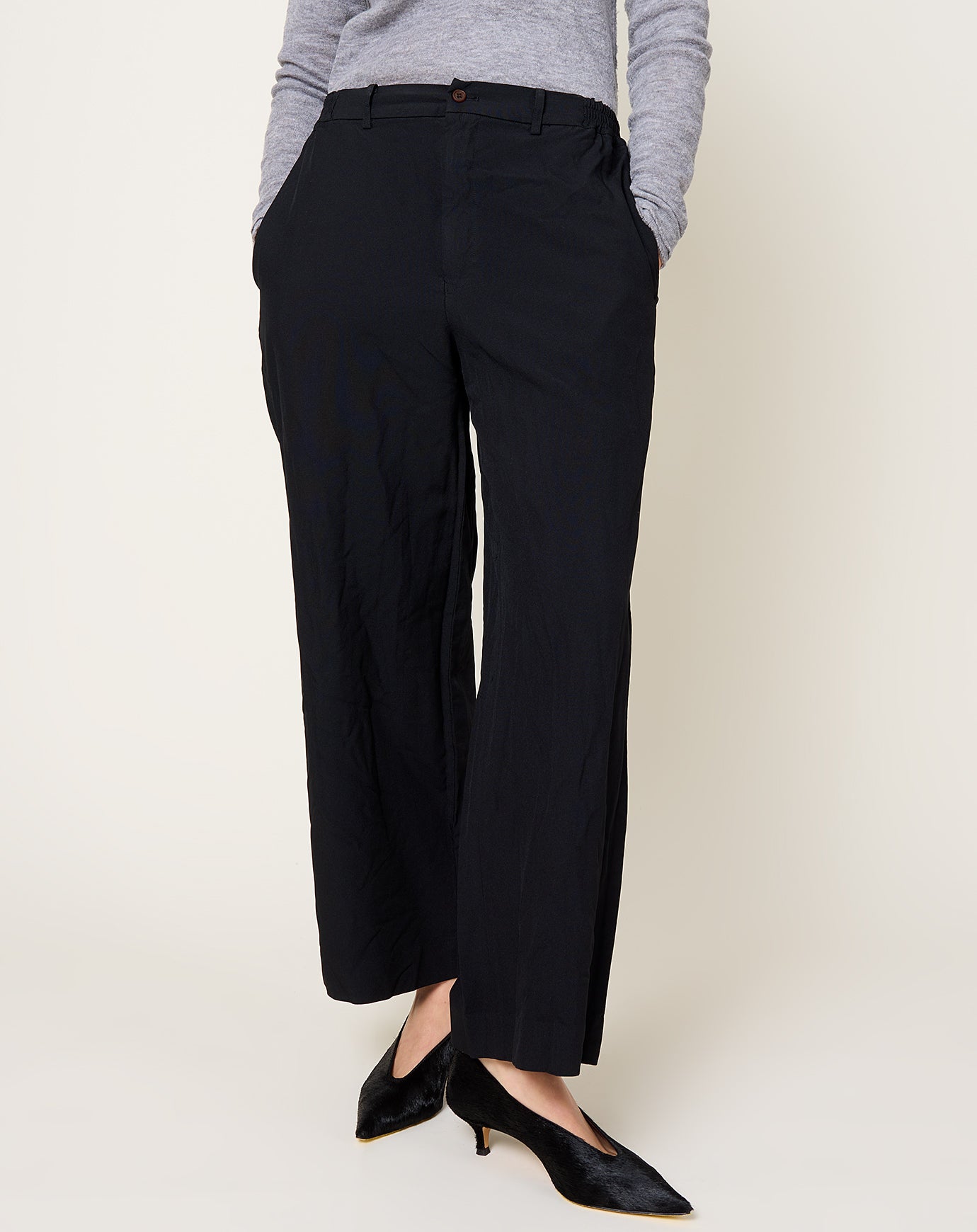 Comme des Garçons Comme des Garçons Crinkle Oxford Pant in Black