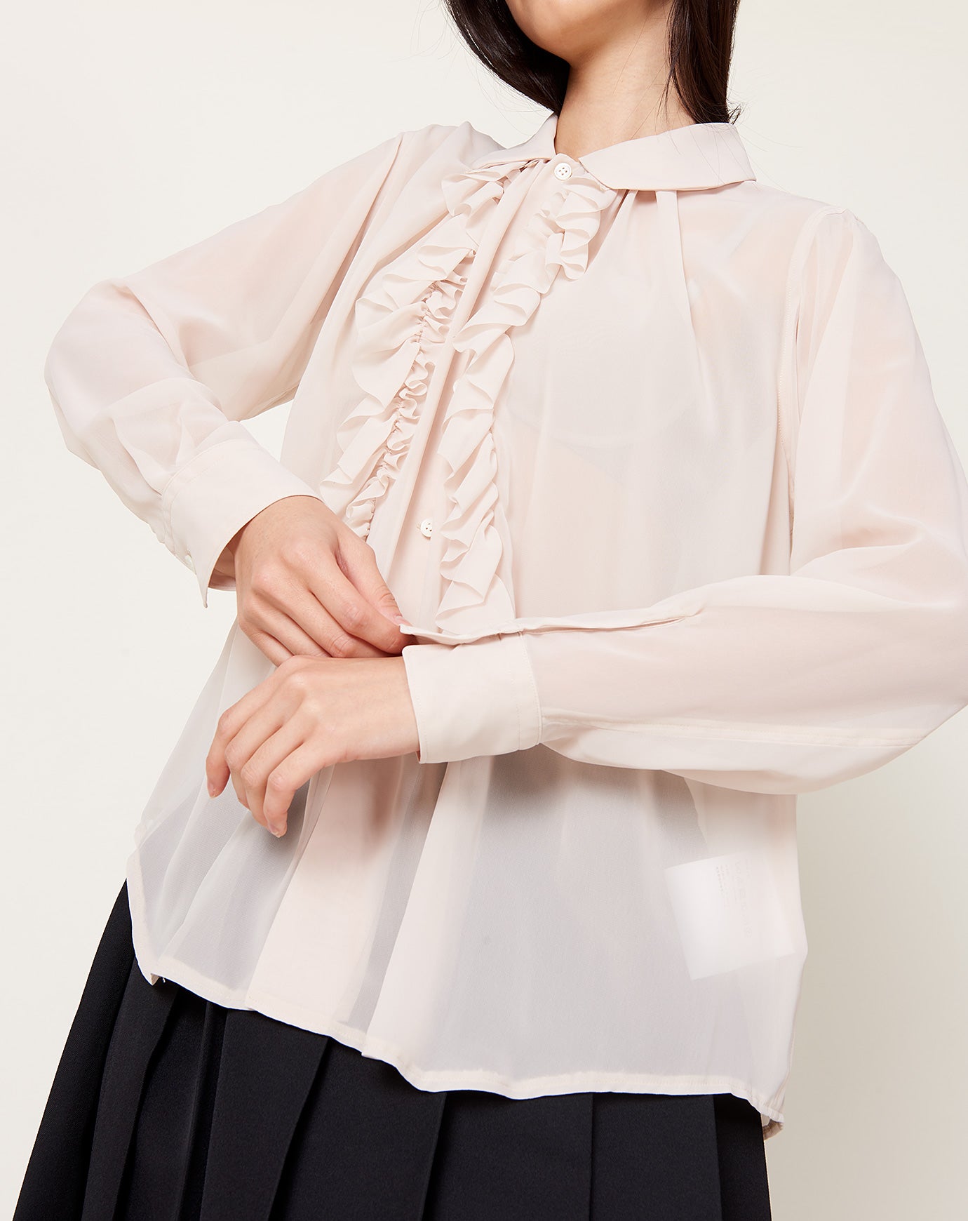 Comme des Garçons Comme des Garçons Ruffle Blouse in Ecru