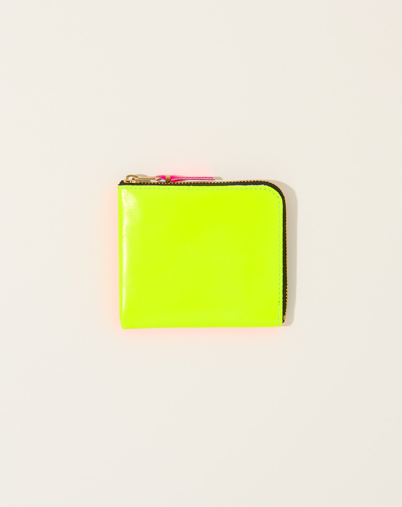 Comme des Garçons  Super Fluo Zip Around Wallet in Orange and Yellow