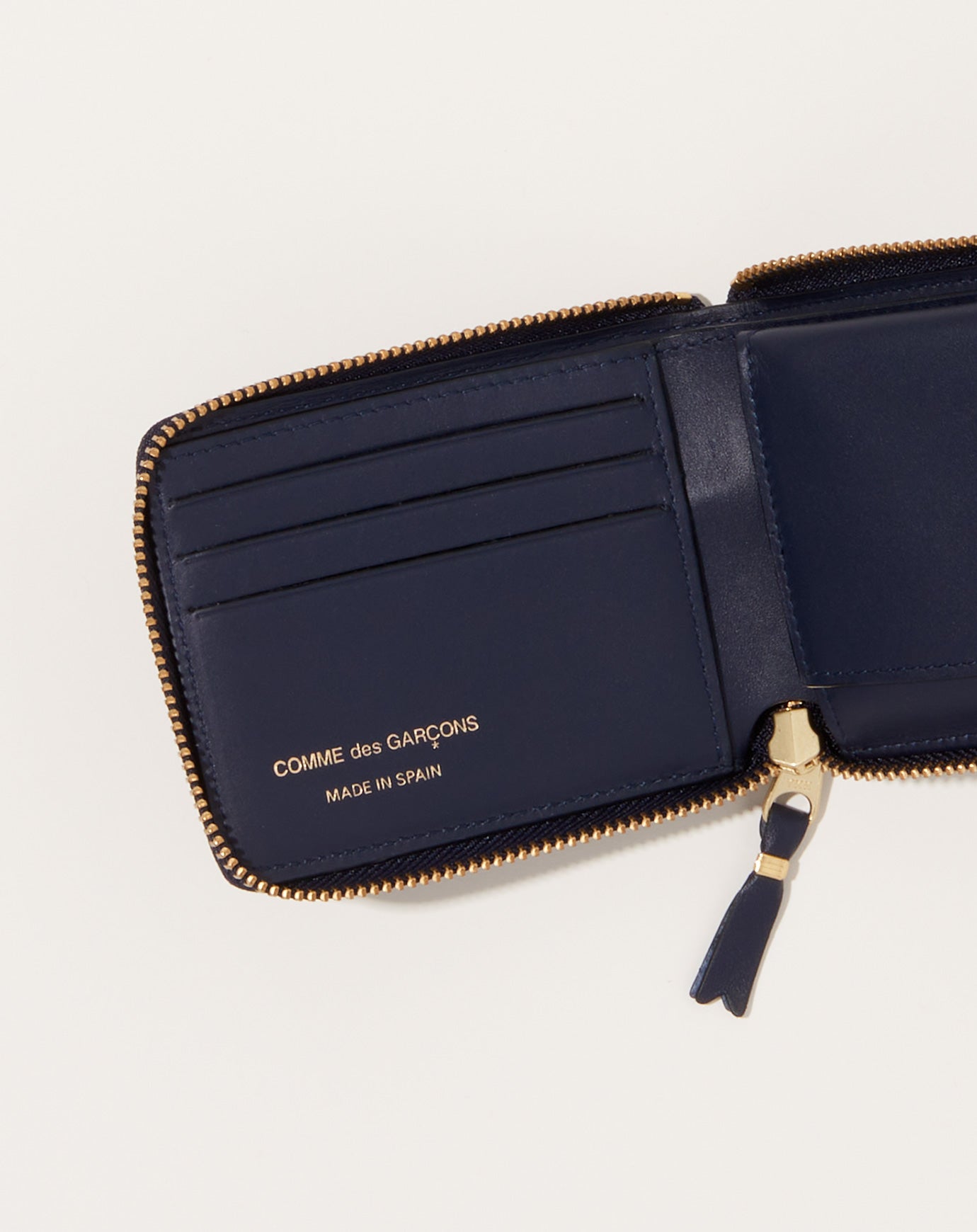 Comme des Garçons  Classic Leather Line Wallet in Navy