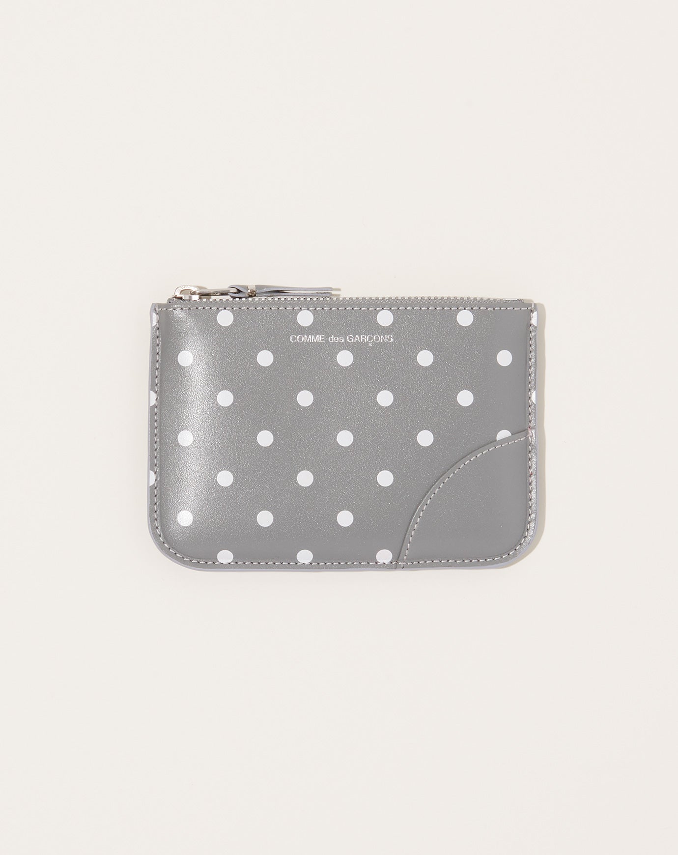 Comme des Garçons  Polka Dots Printed Pouch in Grey