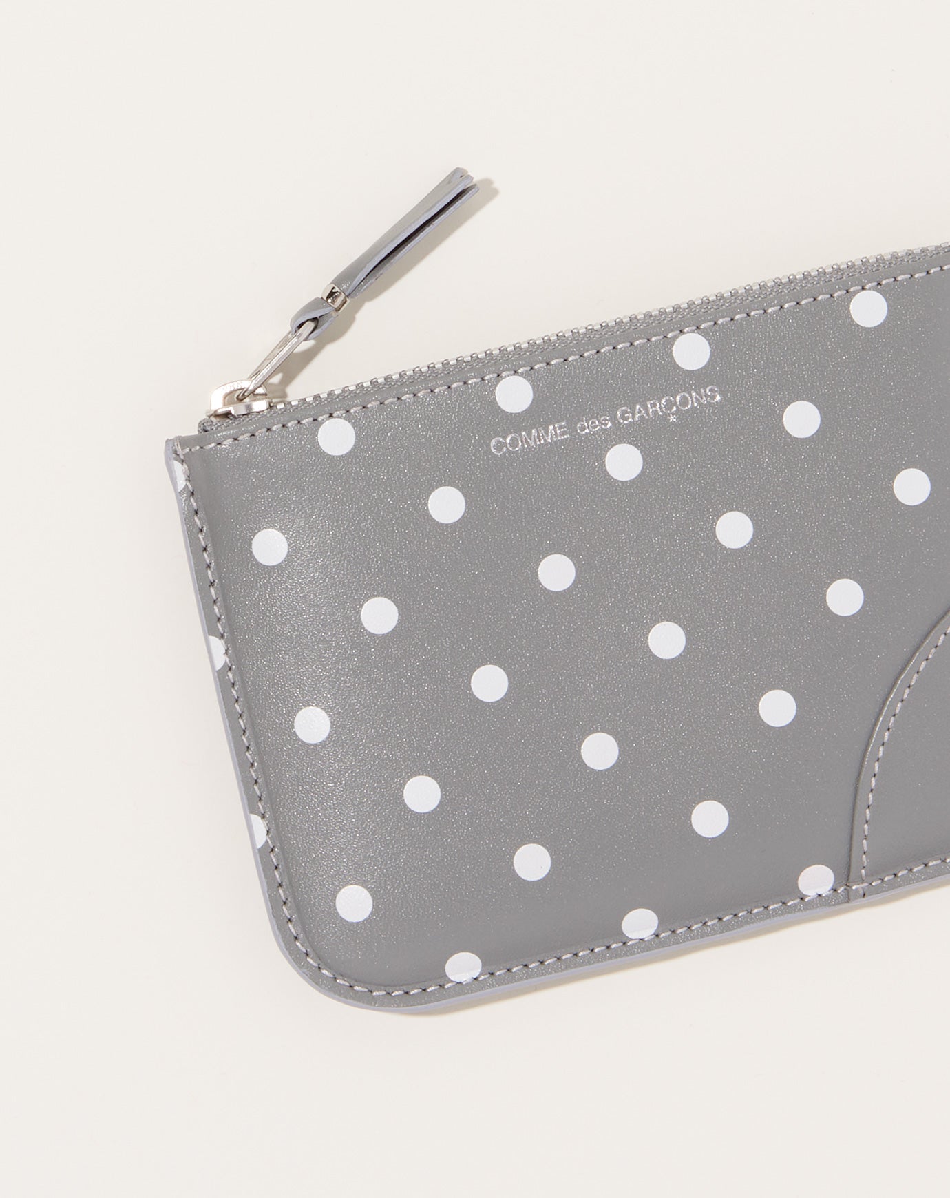 Comme des Garçons  Polka Dots Printed Pouch in Grey