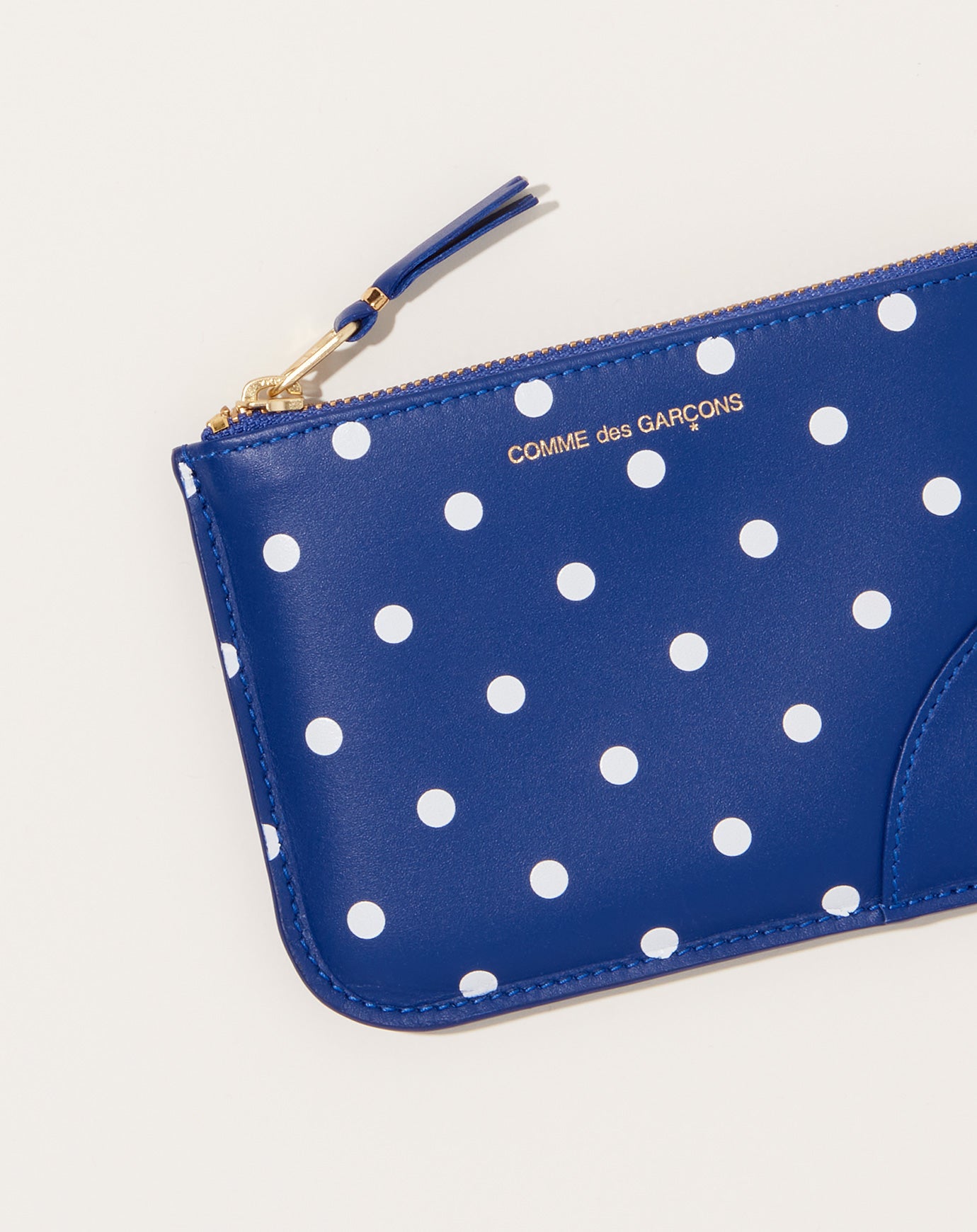 Comme des Garçons  Polka Dots Printed Pouch in Navy