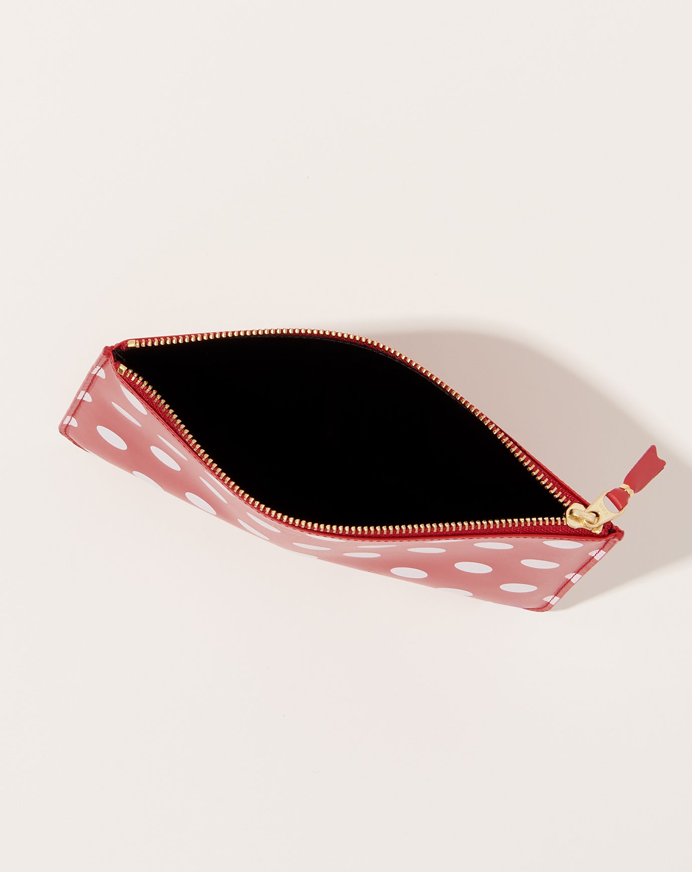 Comme des Garçons  Polka Dots Printed Wallet Pouch in Red