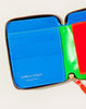 Comme des Garçons  Super Fluo Full Zip Around Wallet in Green
